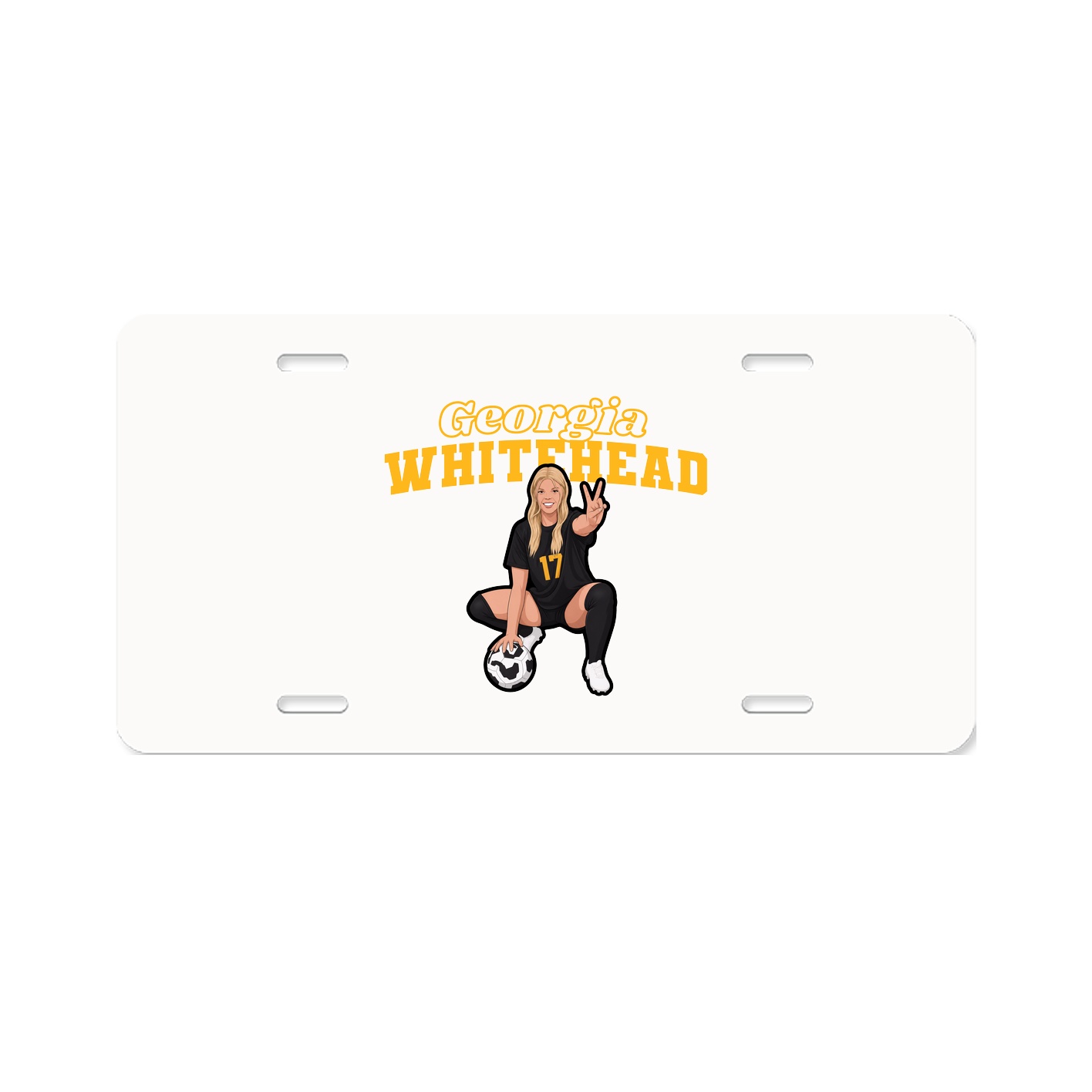 License Plate — Name Arch in Classic