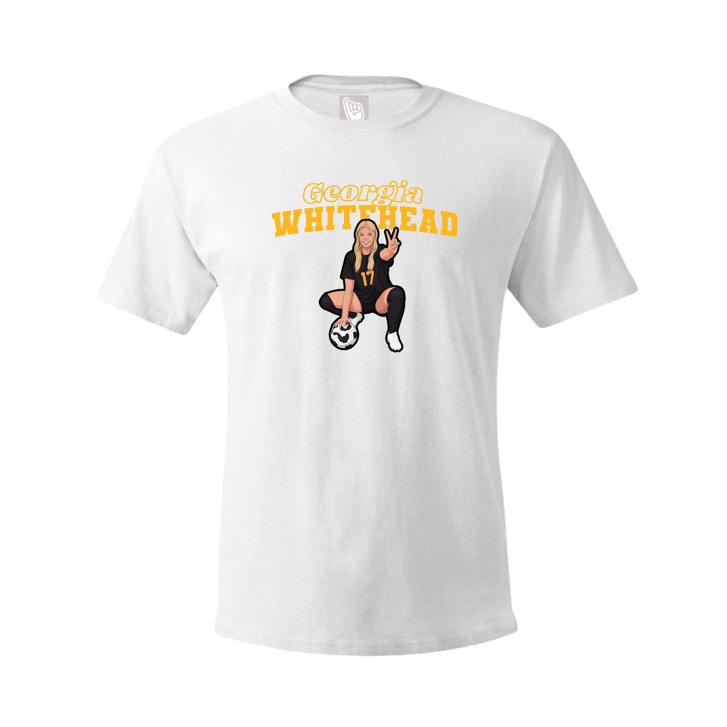 Youth Tee — Name Arch in White