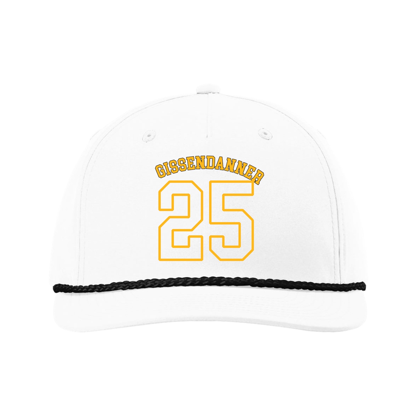 Five-Panel Classic Rope Cap — Shirsey Arch in White