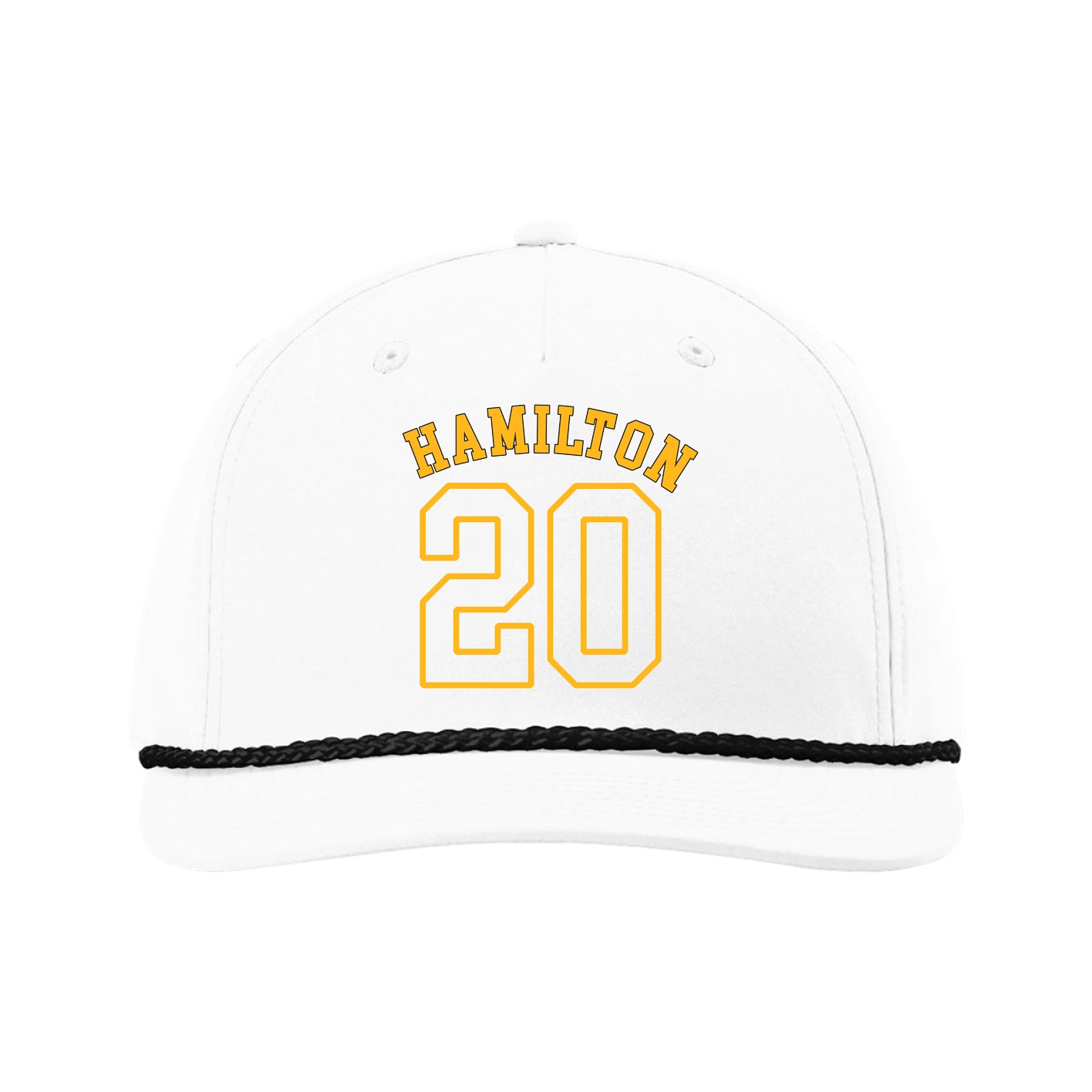 Five-Panel Classic Rope Cap — Shirsey Arch in White