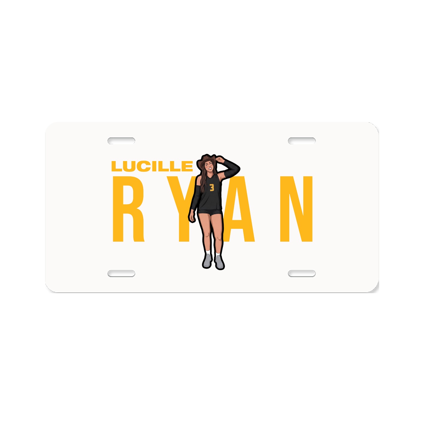 License Plate — Player Name in Classic