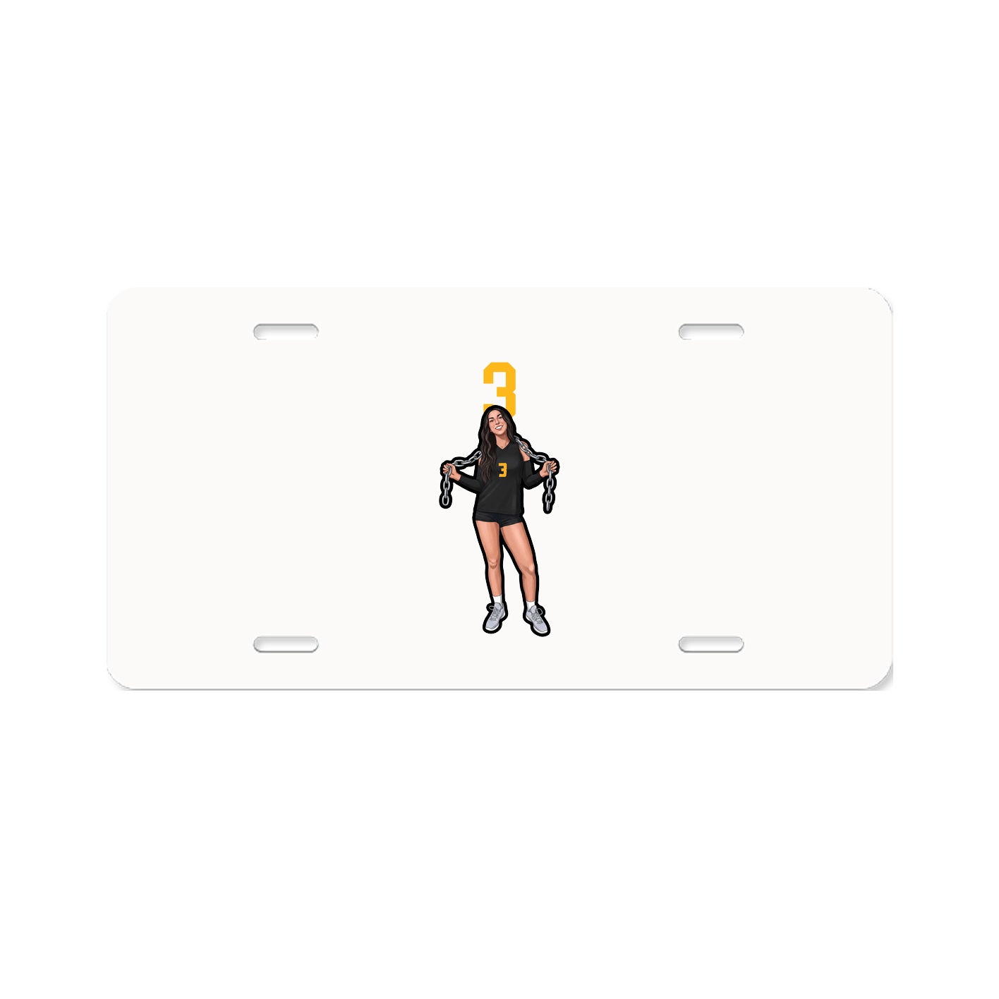 License Plate — Number Top in Classic