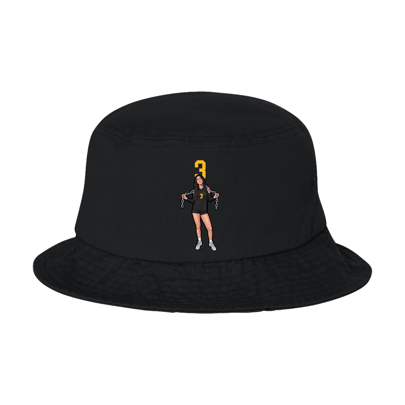 Bucket Cap — Number Top in Black