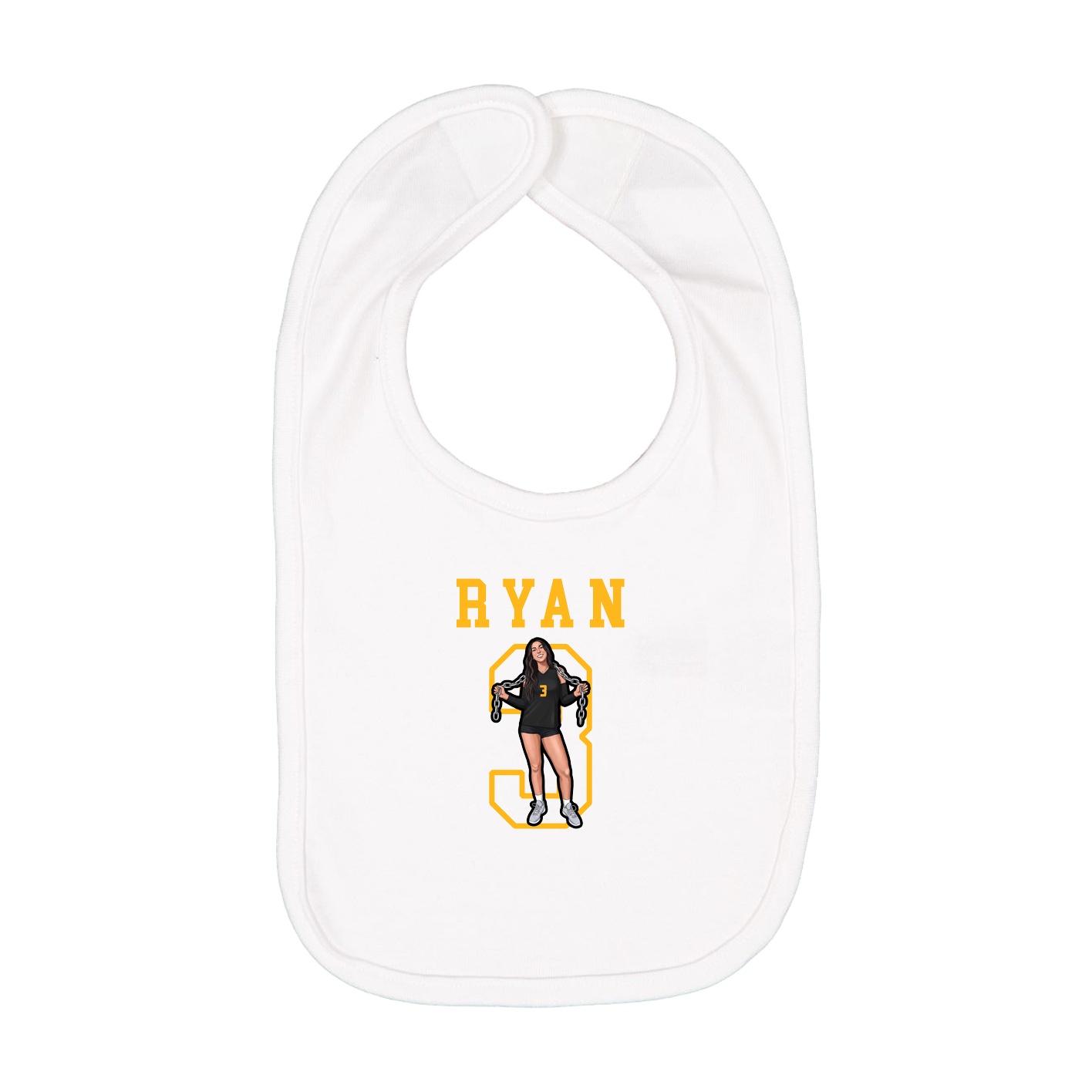 Infant Bib — Shirsey in White