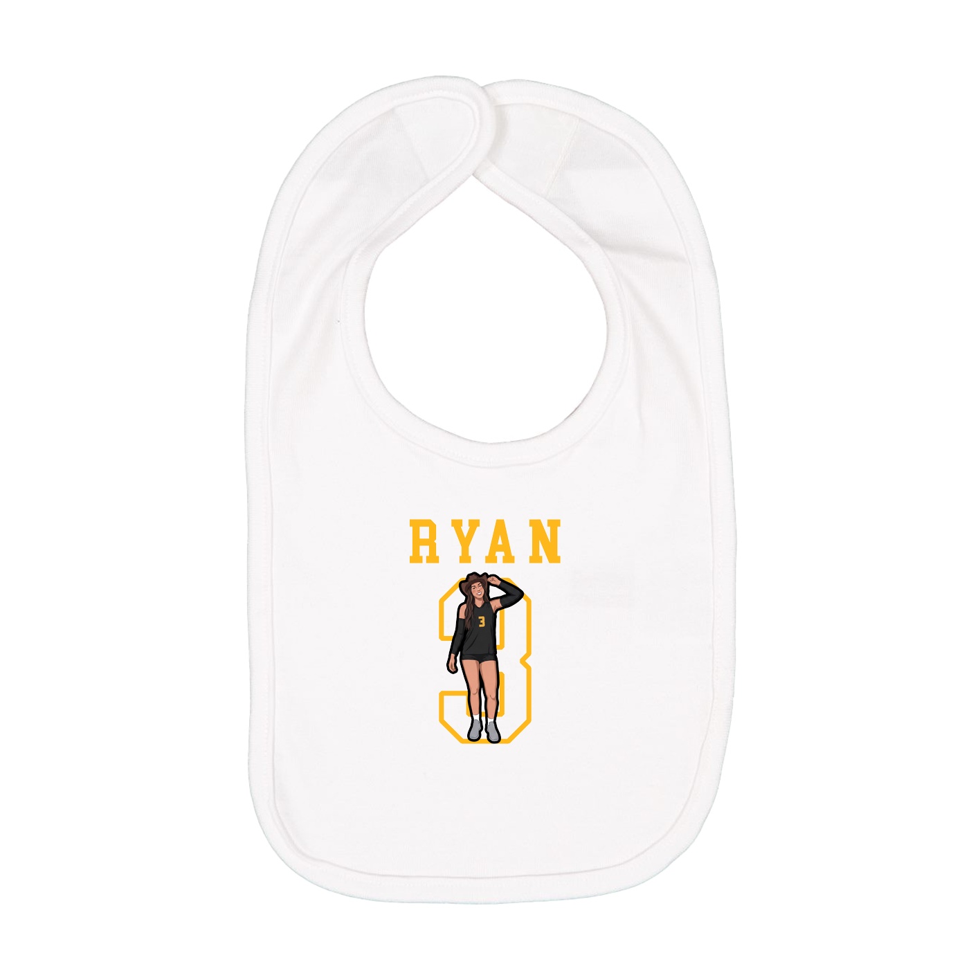 Infant Bib — Shirsey in White
