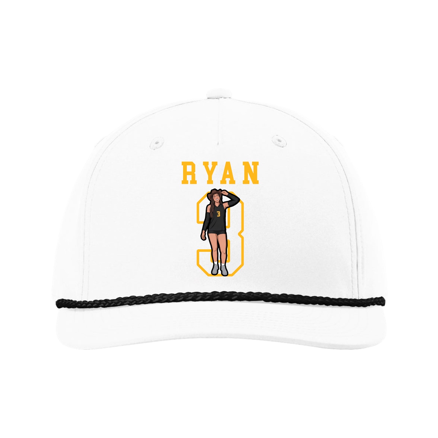 Five-Panel Classic Rope Cap — Shirsey in White