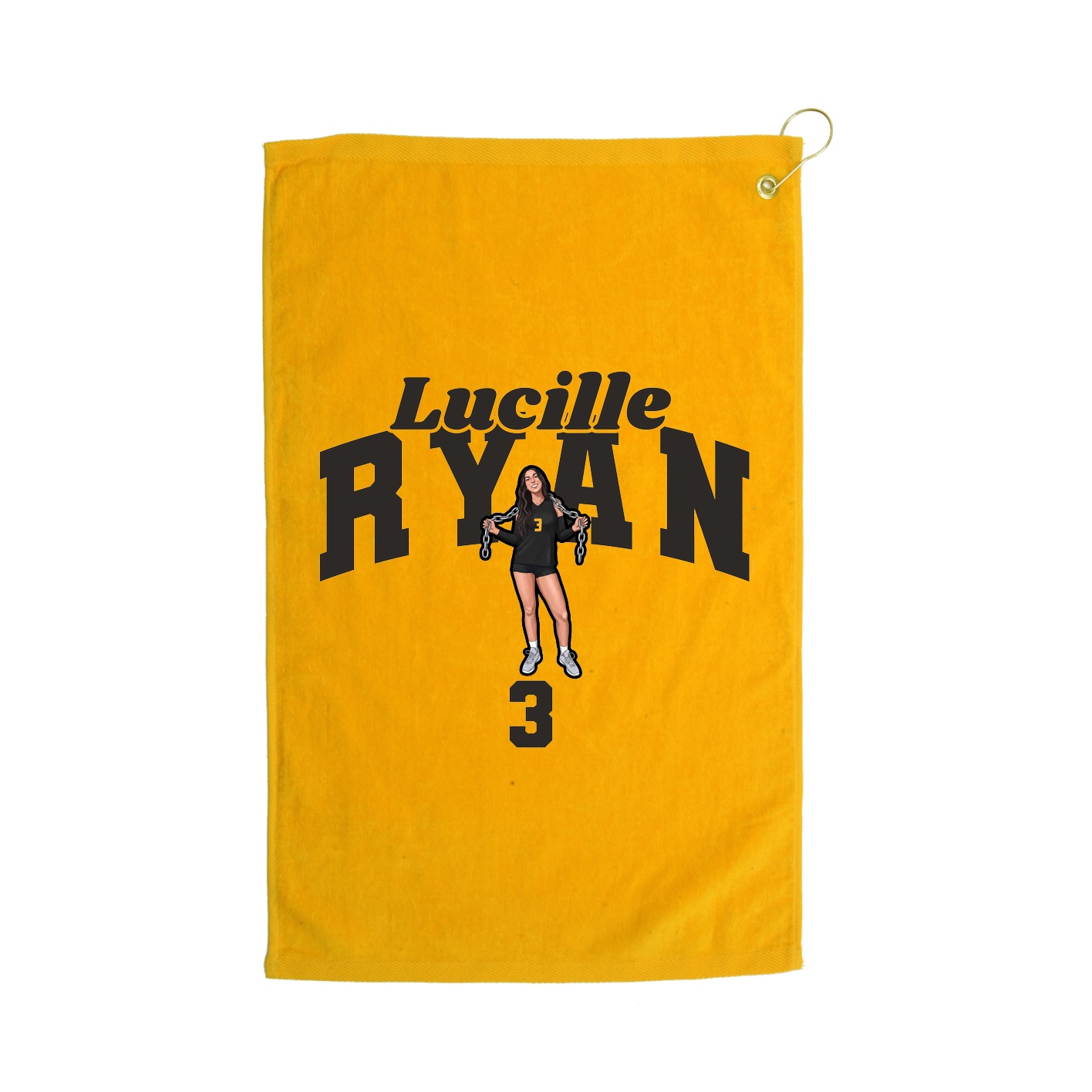 Golf Towel — Signature Arch in Gold