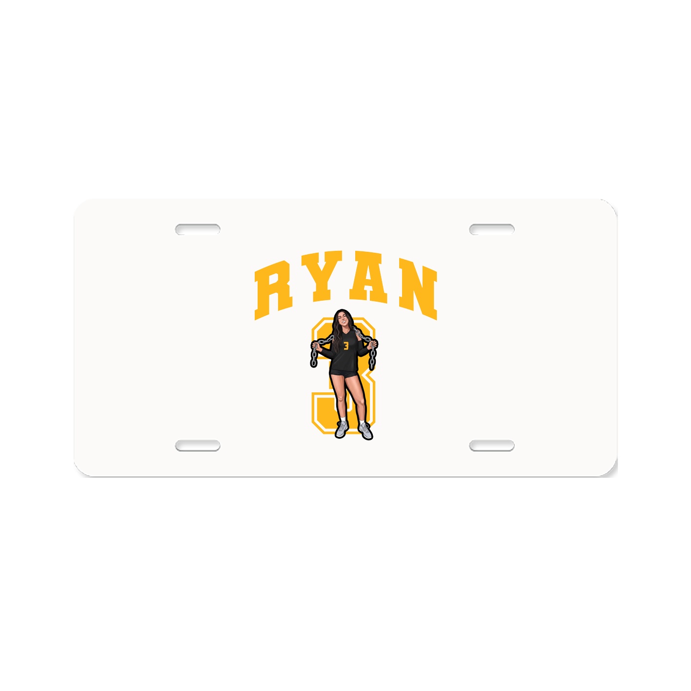 License Plate — Number in Classic