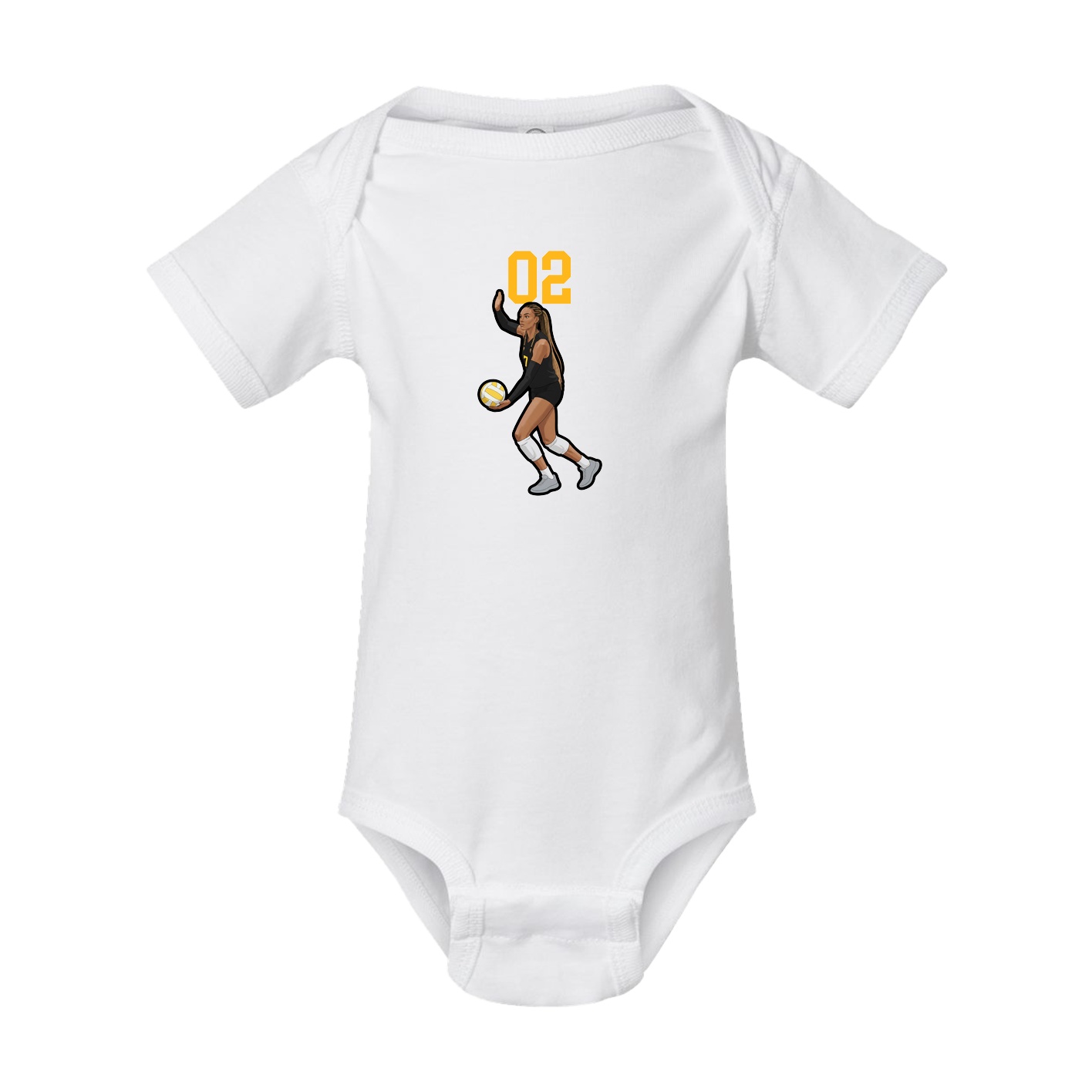 Baby Onesie — Number Top in White