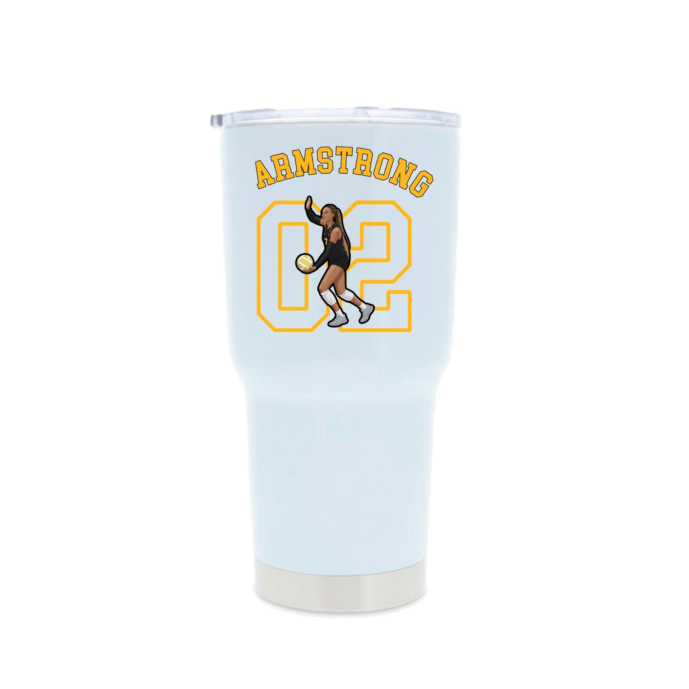 30oz Stainless Steel Tumbler — Shirsey Arch in White