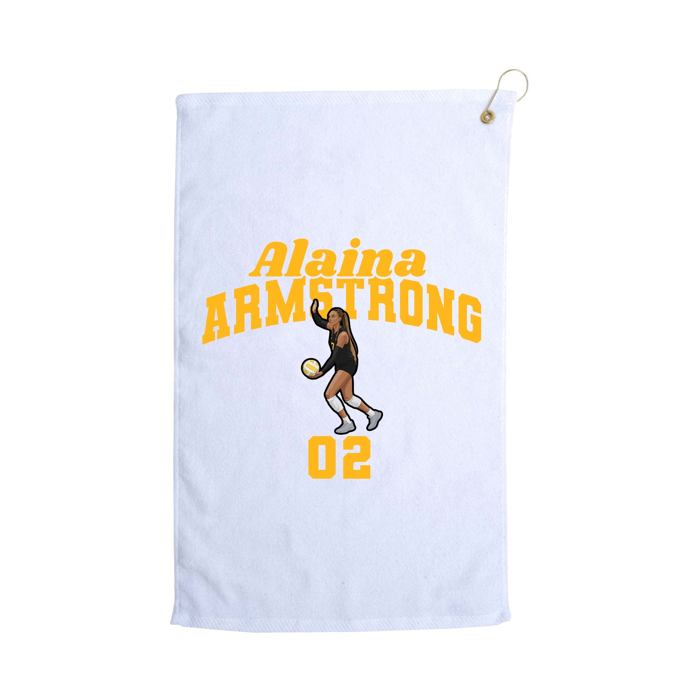 Golf Towel — Signature Arch in White