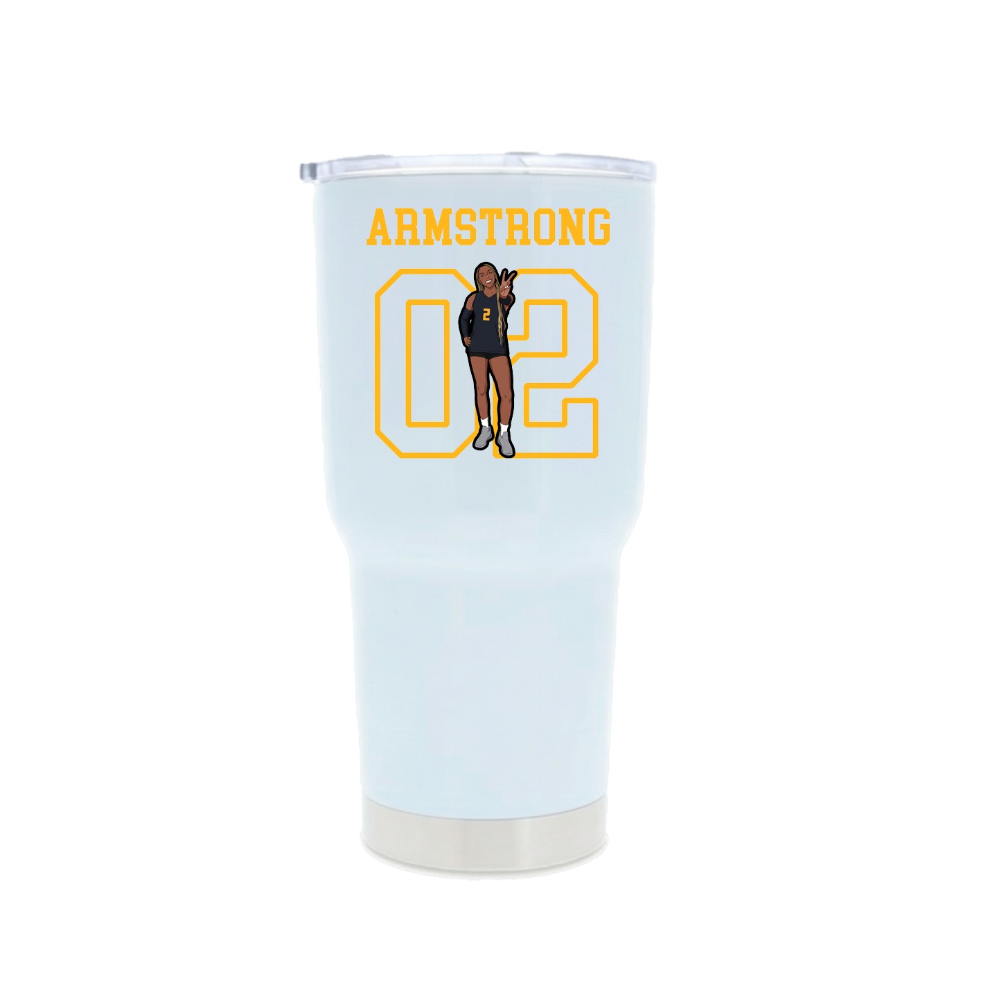 30oz Stainless Steel Tumbler — Shirsey in White