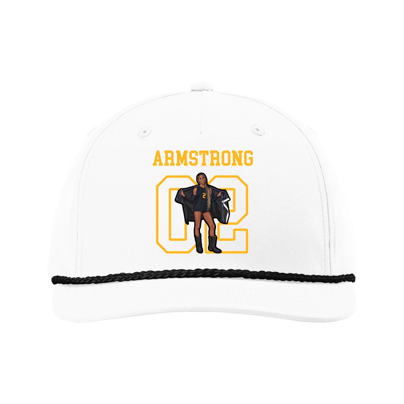 Five-Panel Classic Rope Cap — Shirsey in White