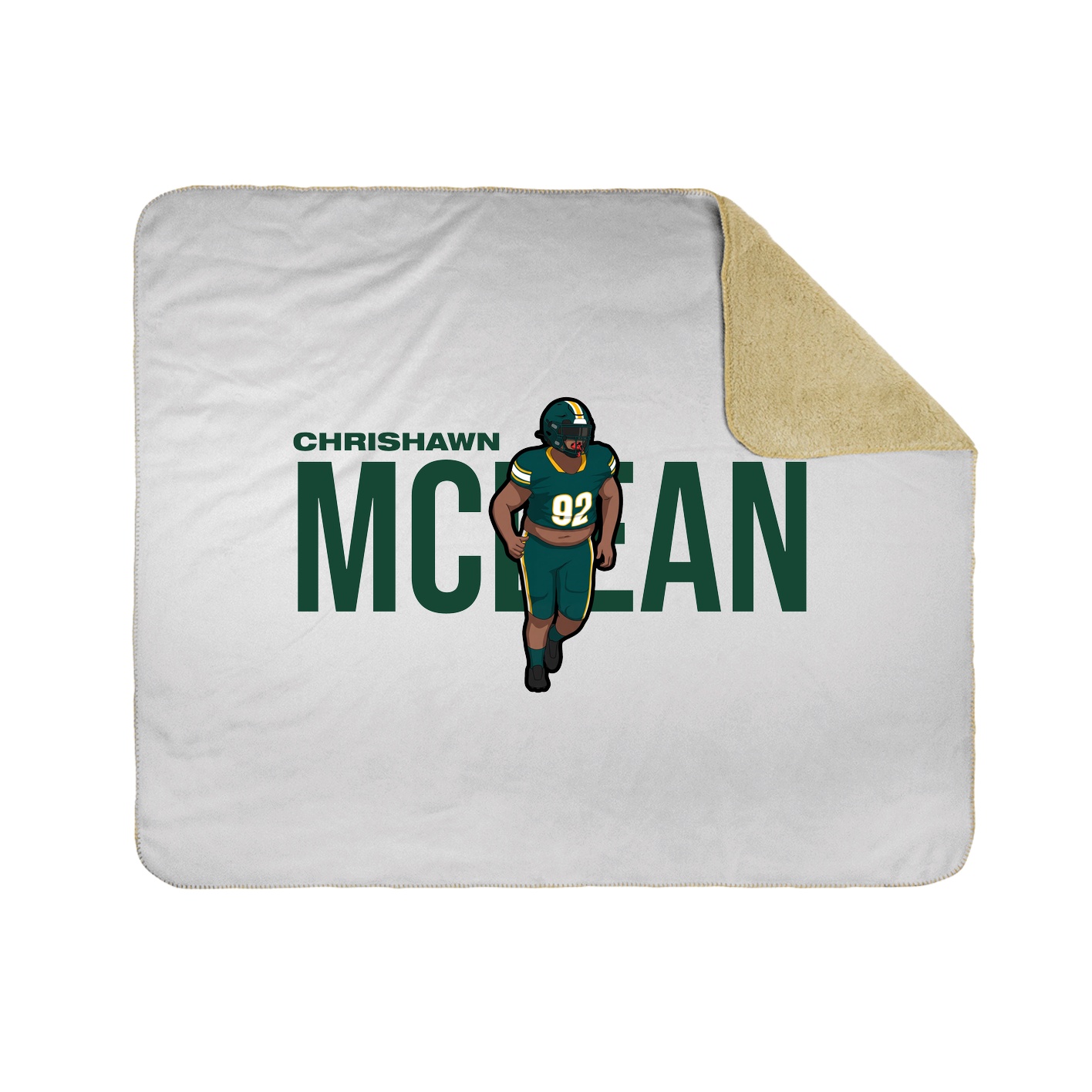 Throw Blanket — Player Name in White