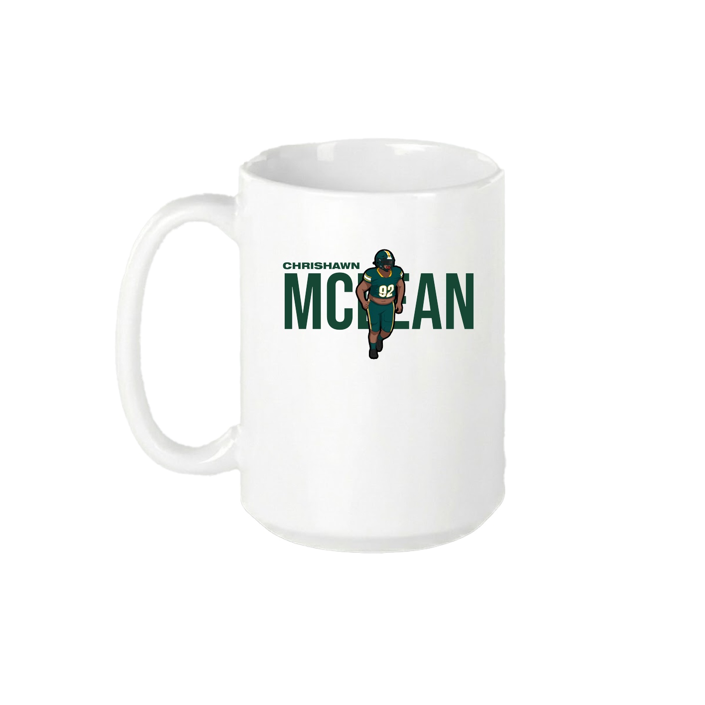 15oz Coffee Mug — Player Name in White