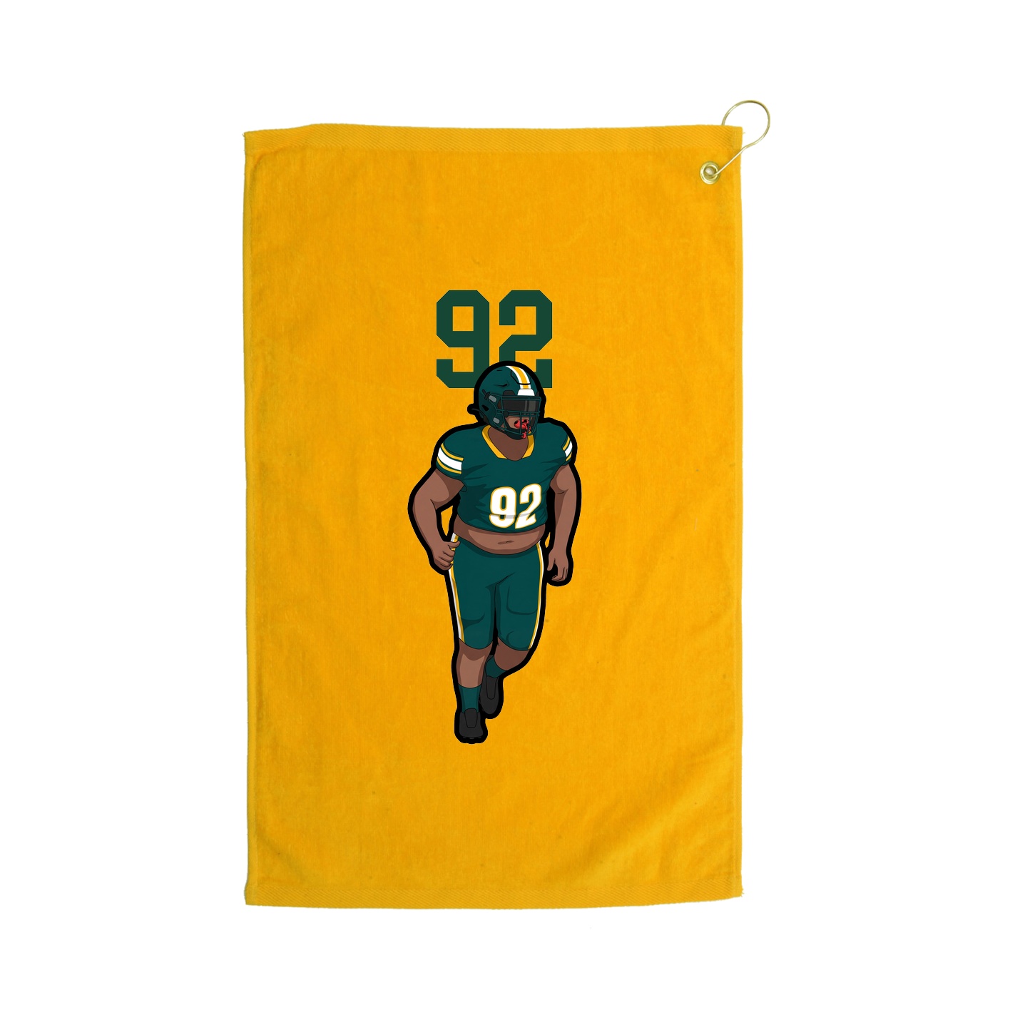 Golf Towel — Number Top in Gold