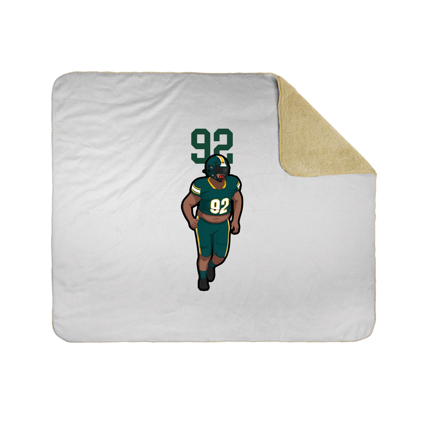 Throw Blanket — Number Top in White