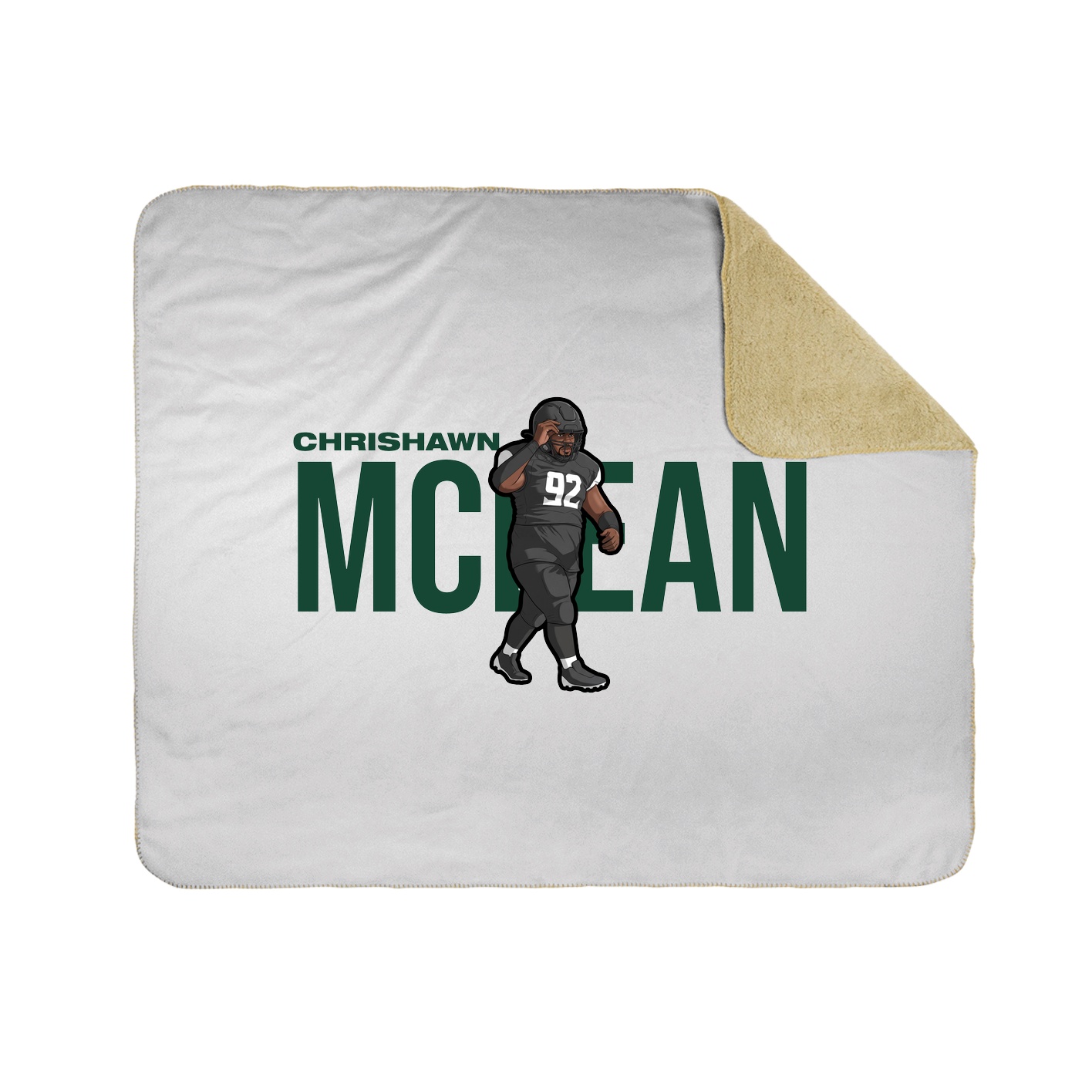Throw Blanket — Player Name in White