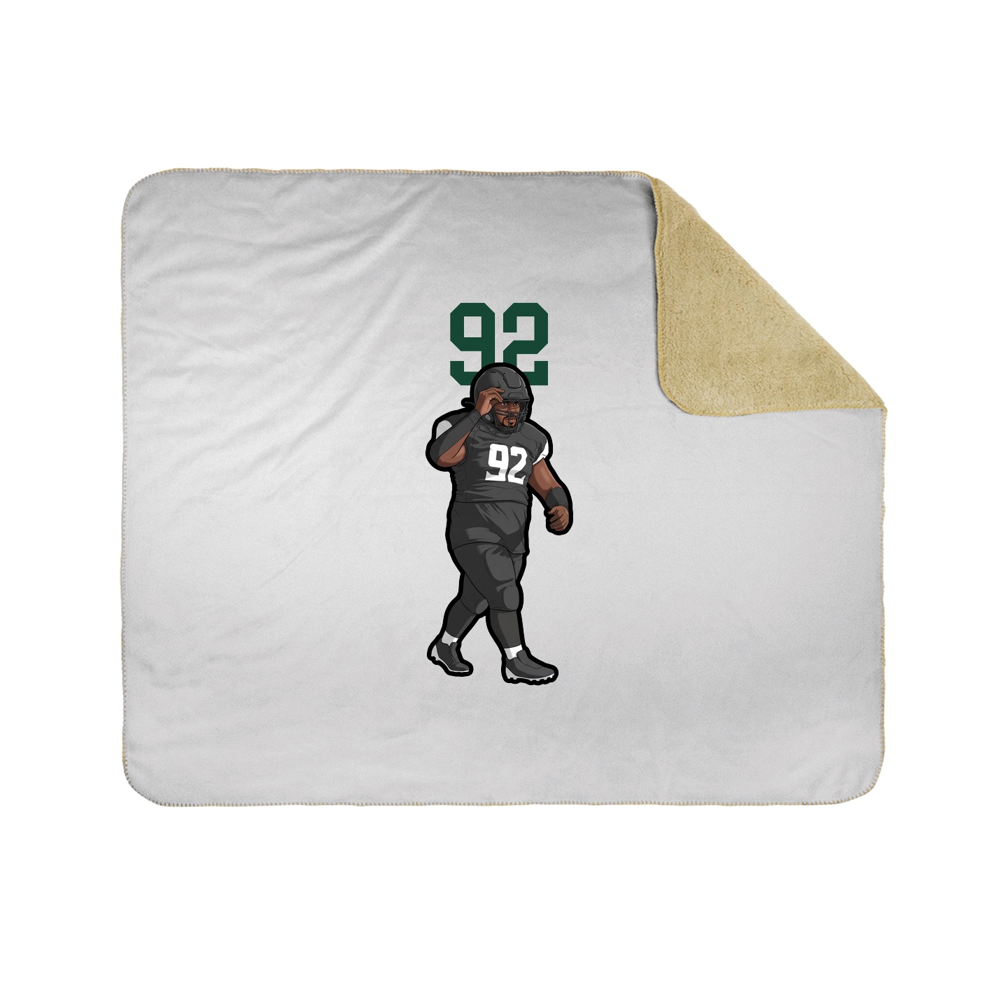 Throw Blanket — Number Top in White