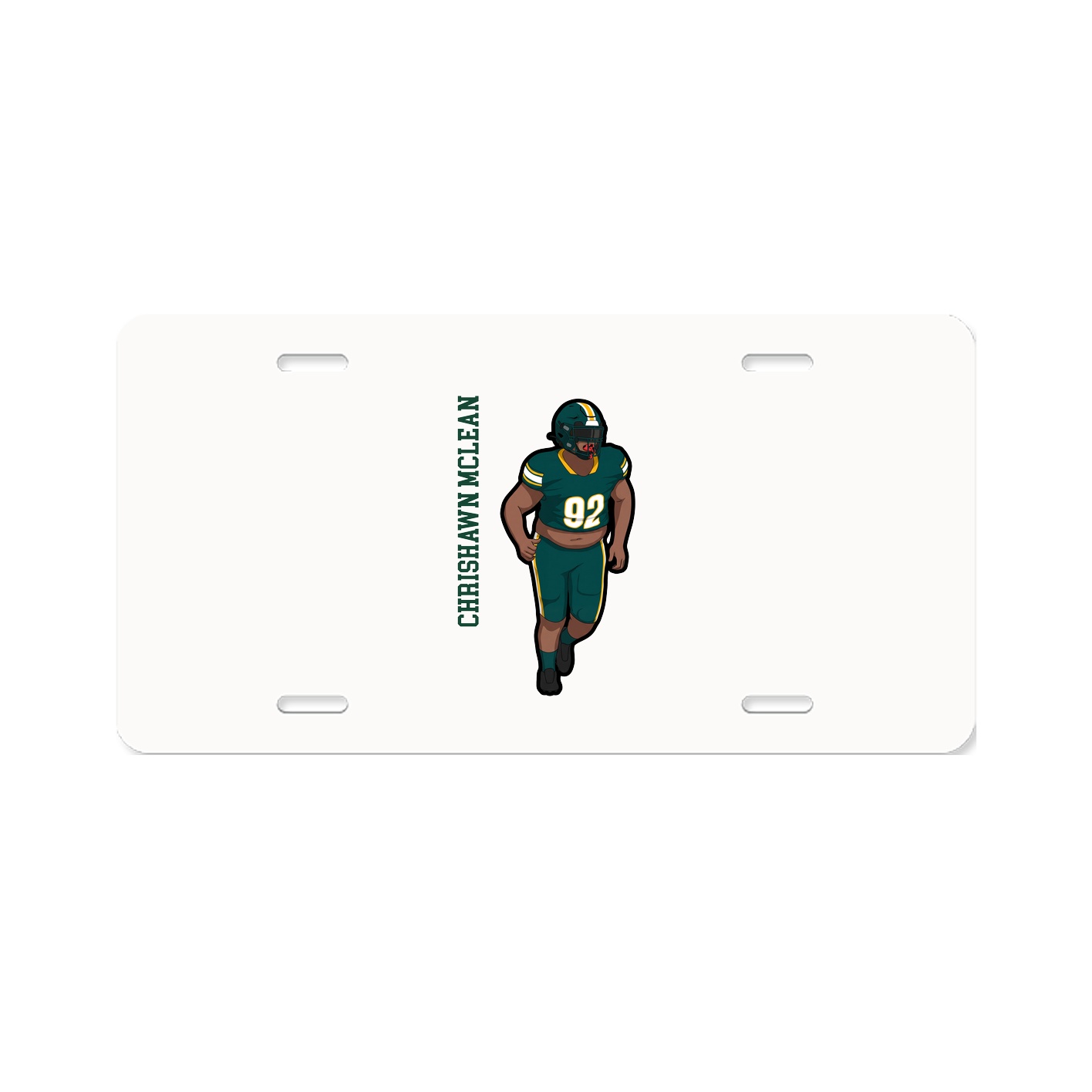License Plate — Name Vertical in Classic