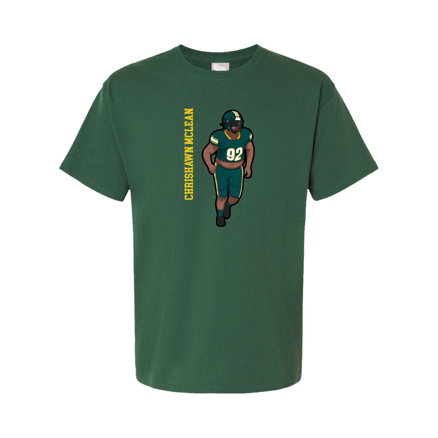 Youth Tee — Name Vertical in Green