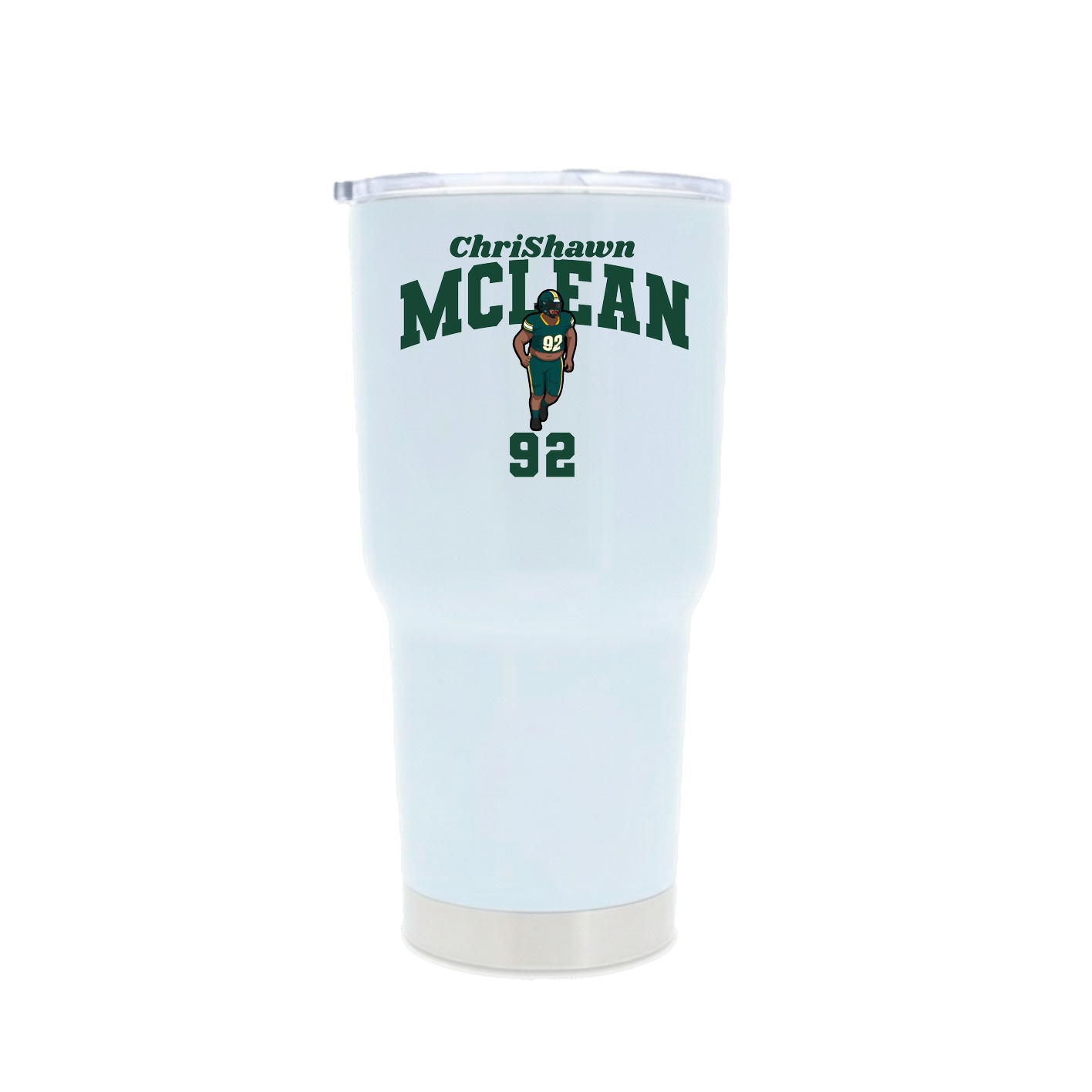 30oz Stainless Steel Tumbler — Signature Arch in White