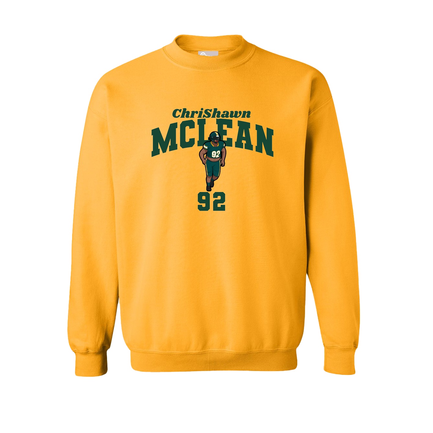 Fleece Crew — Signature Arch in Gold