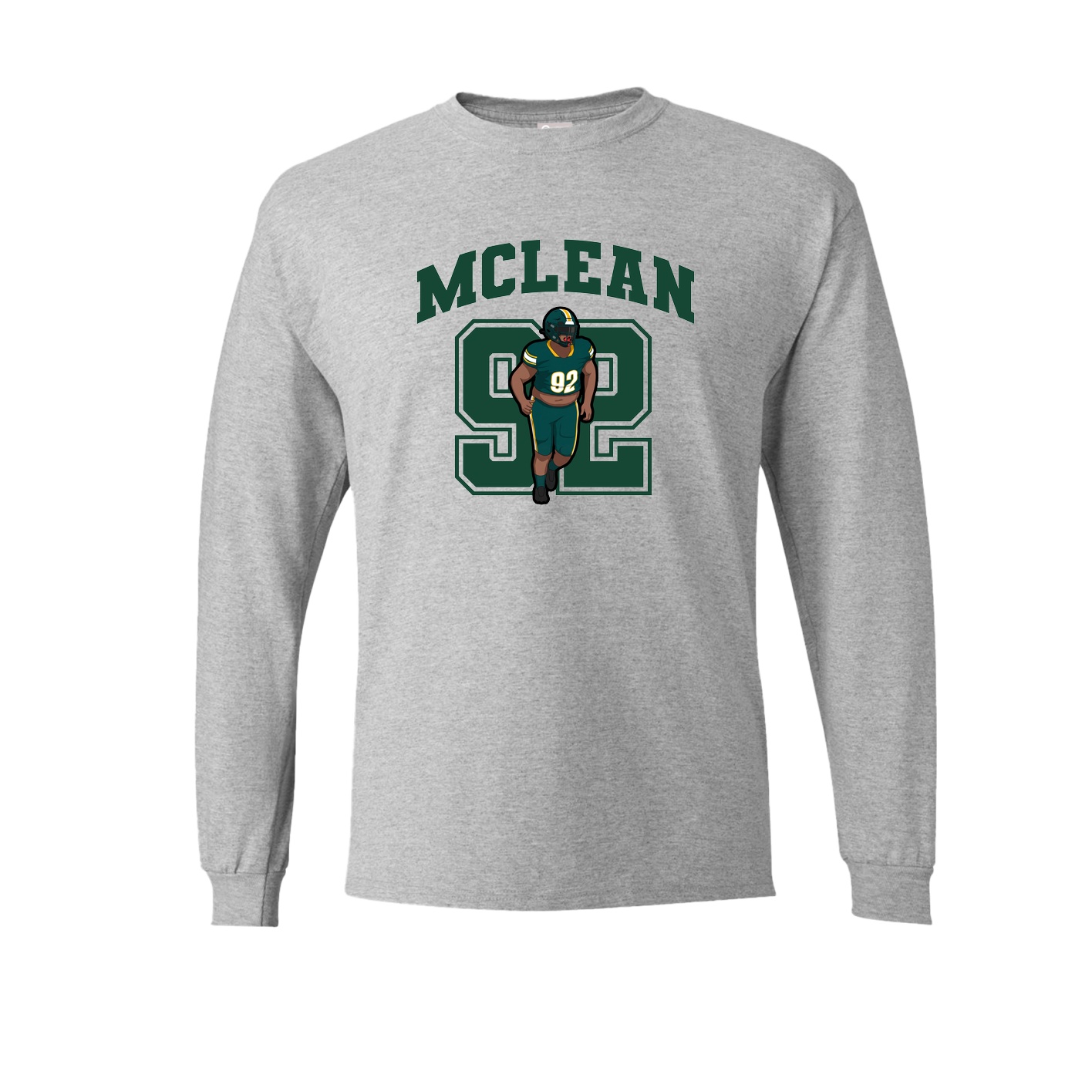 Long Sleeve Tee — Number in Grey