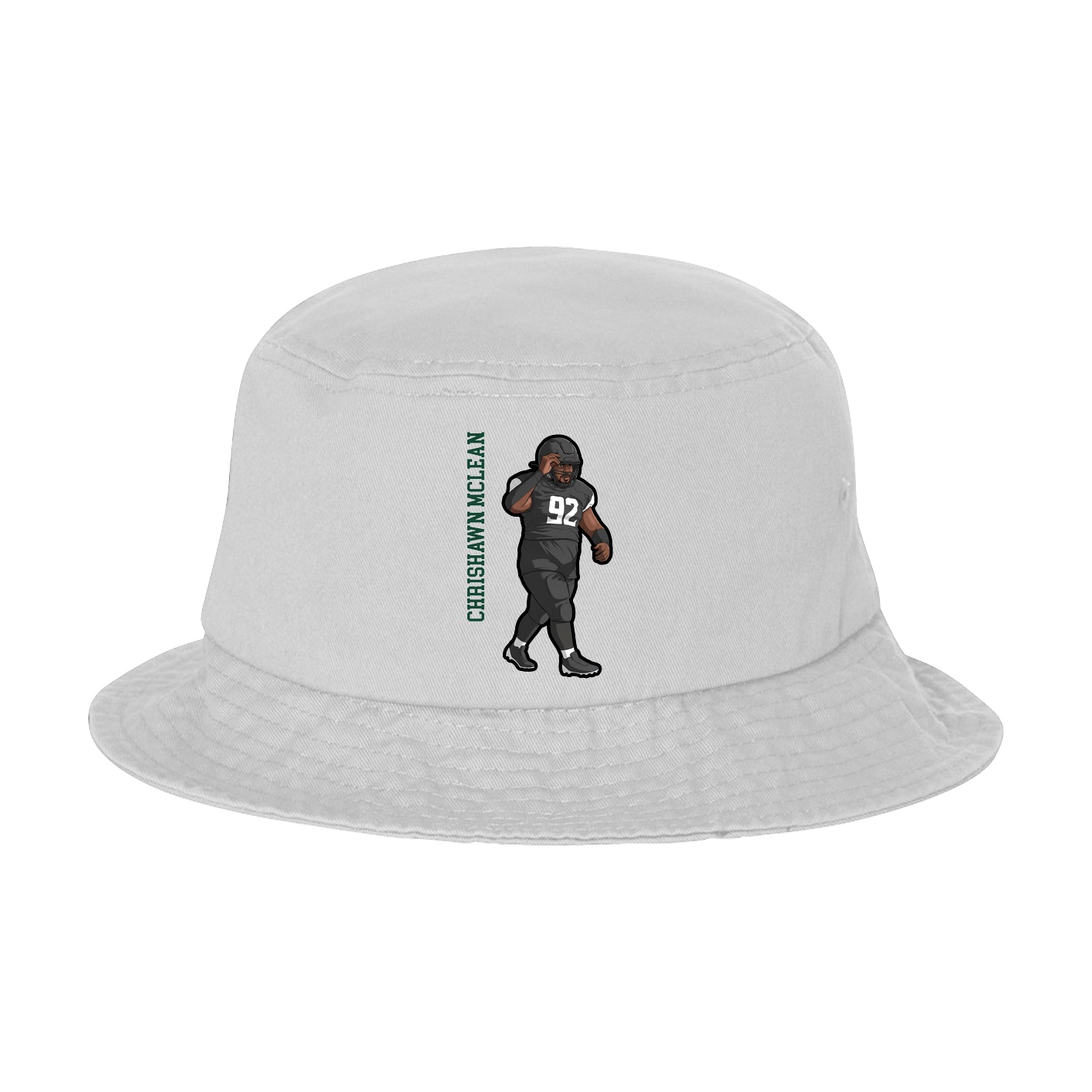 Bucket Cap — Name Vertical in White