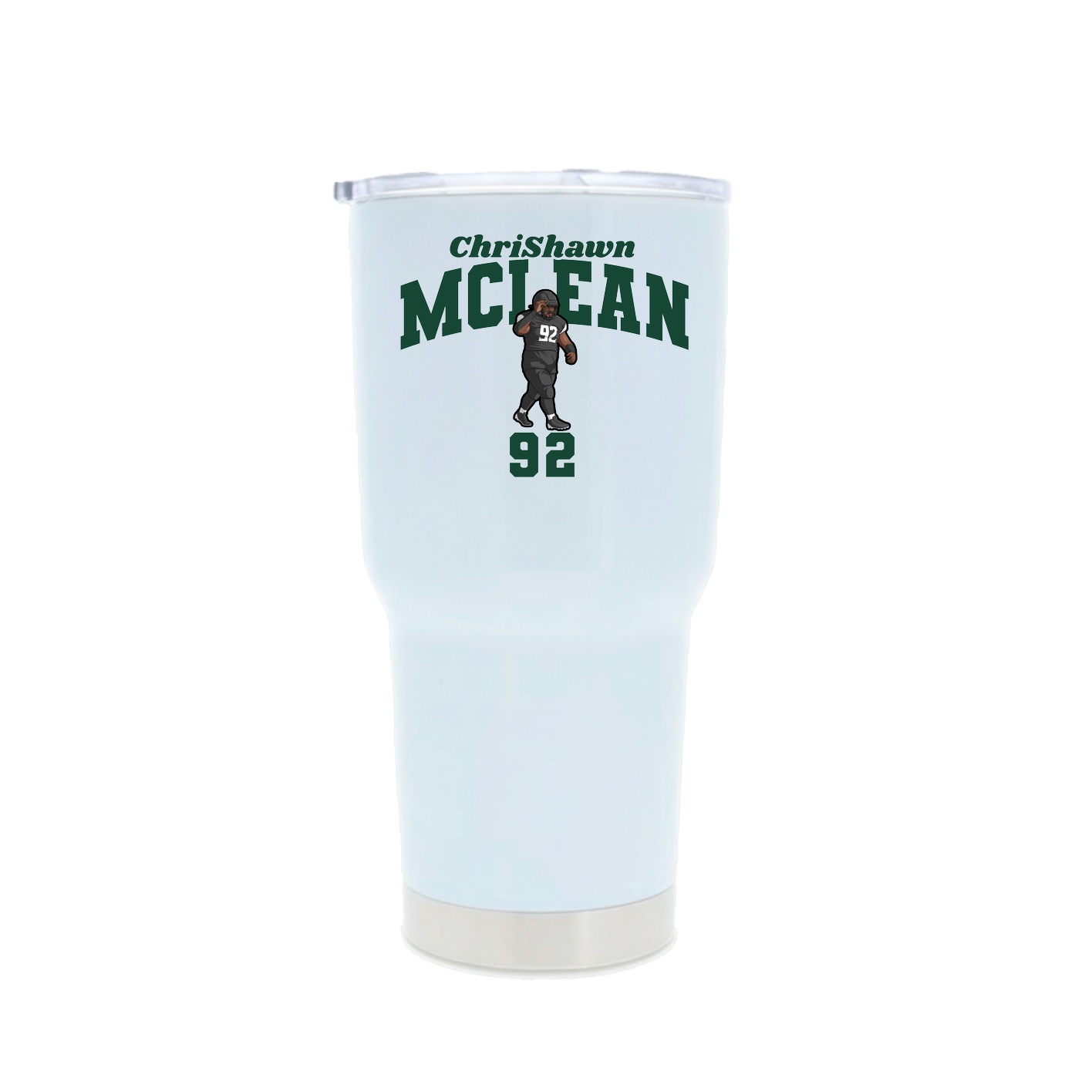 30oz Stainless Steel Tumbler — Signature Arch in White