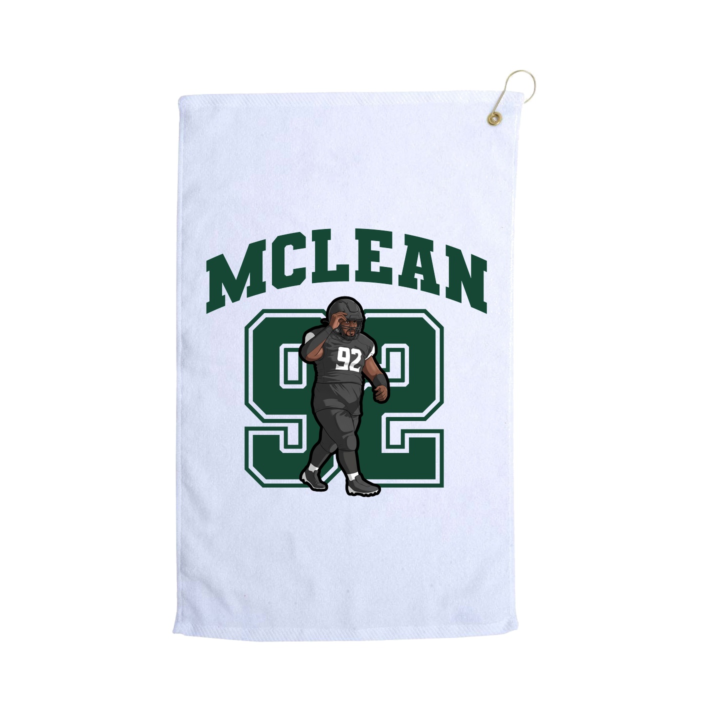 Golf Towel — Number in White