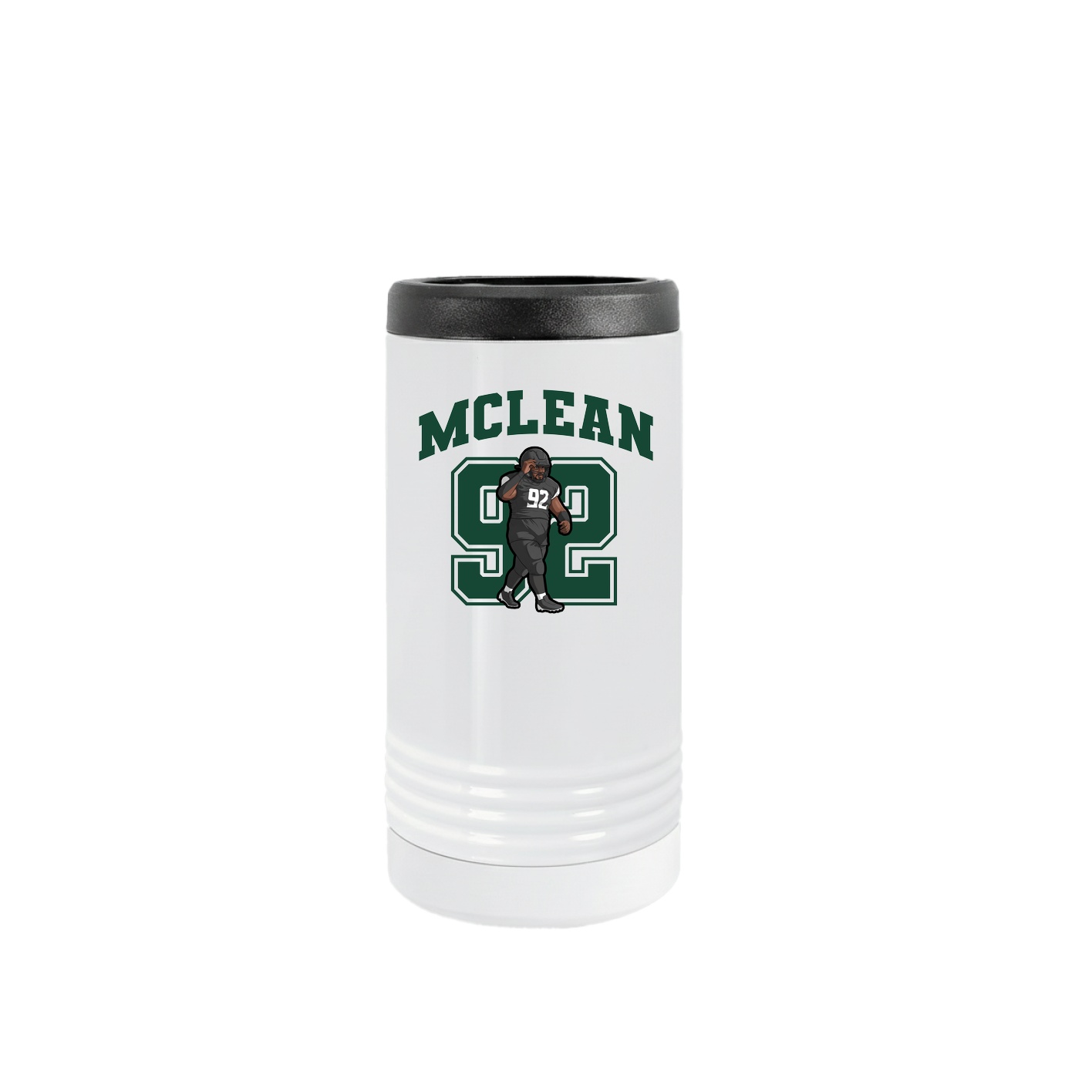 Slim Beverage Holder — Number in White