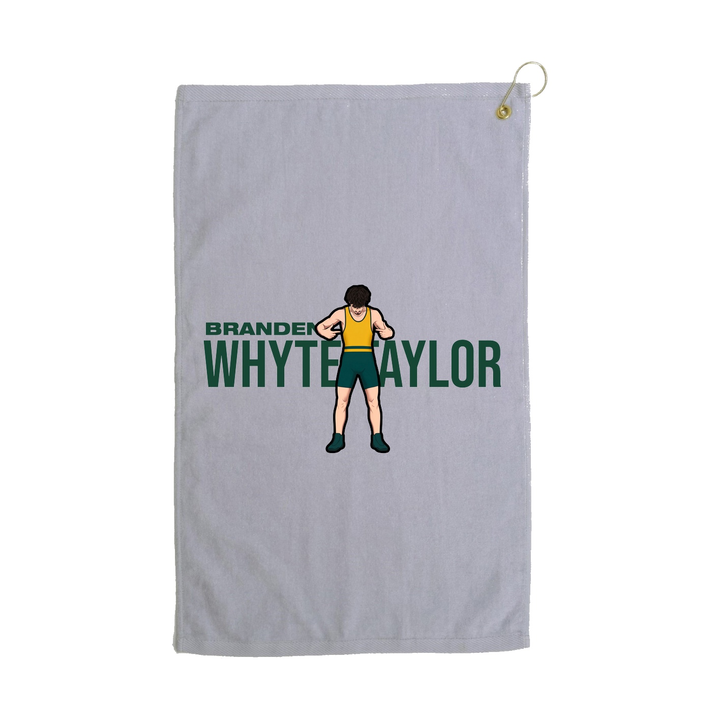 Golf Towel — Player Name in Grey