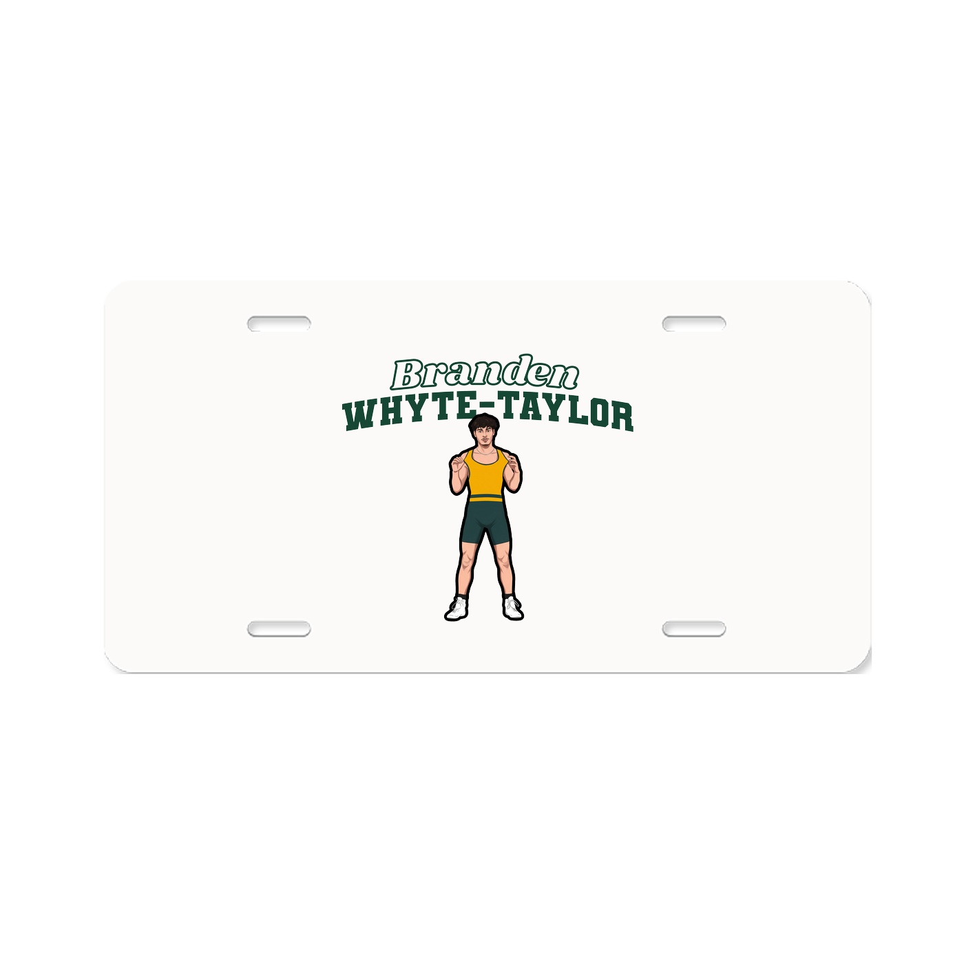 License Plate — Name Arch in Classic
