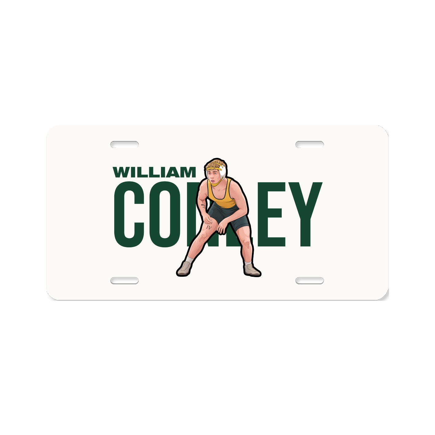 License Plate — Player Name in Classic