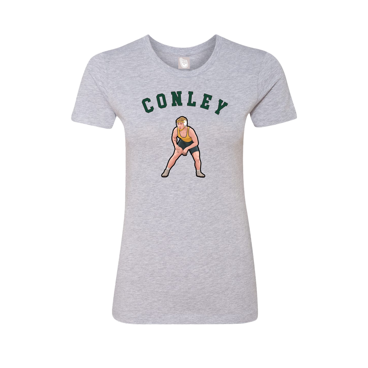 Fitted Women's Tee — Shirsey Arch in Grey