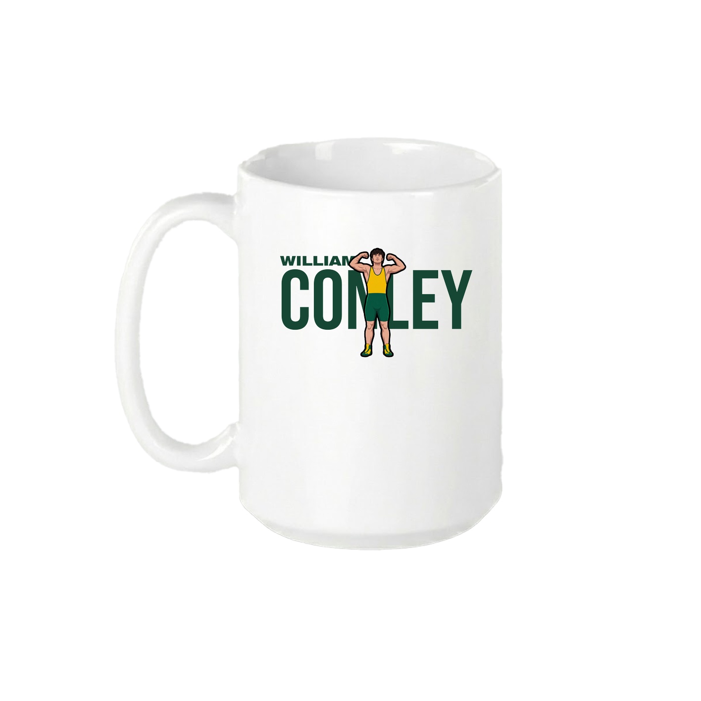 15oz Coffee Mug — Player Name in White