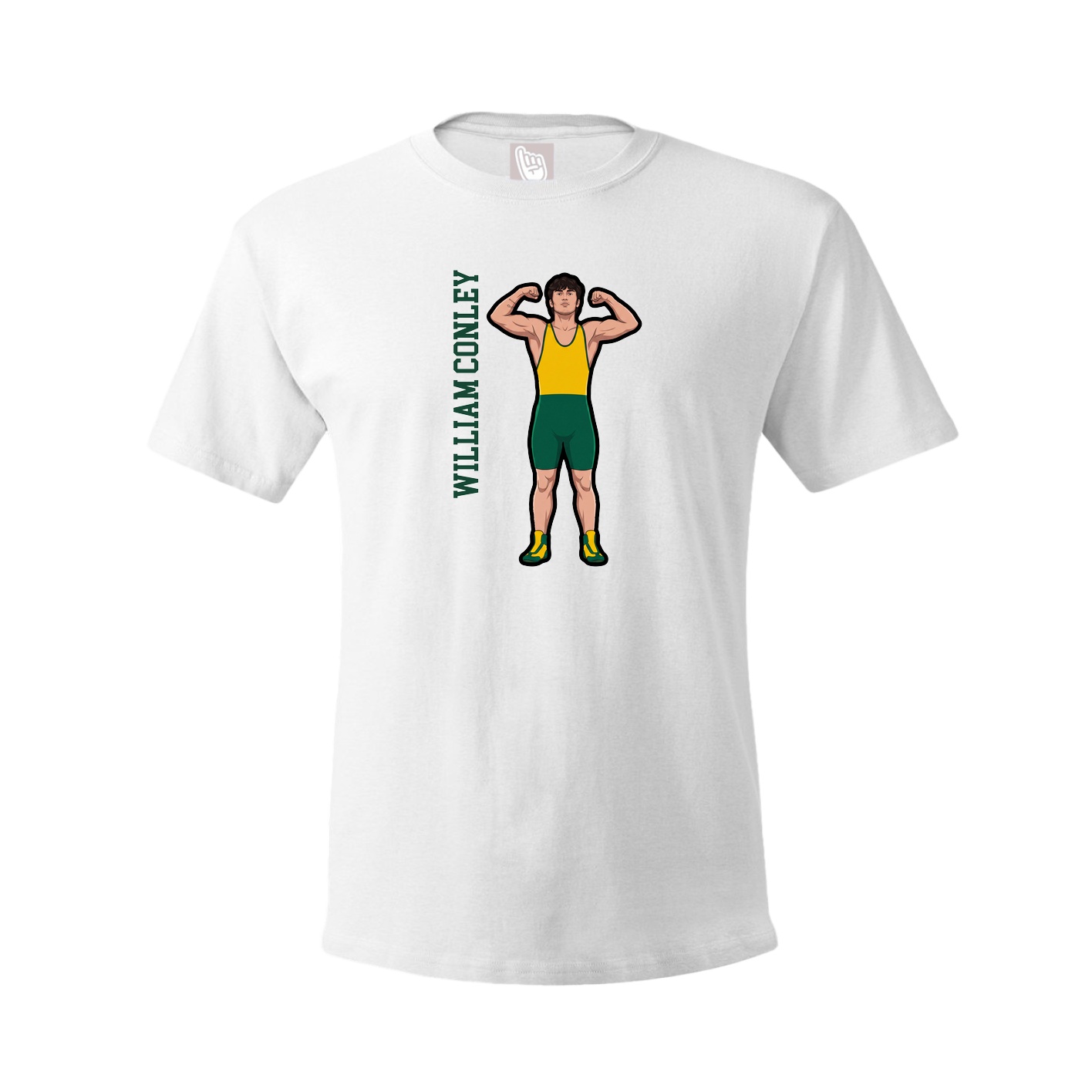Tee — Name Vertical in White