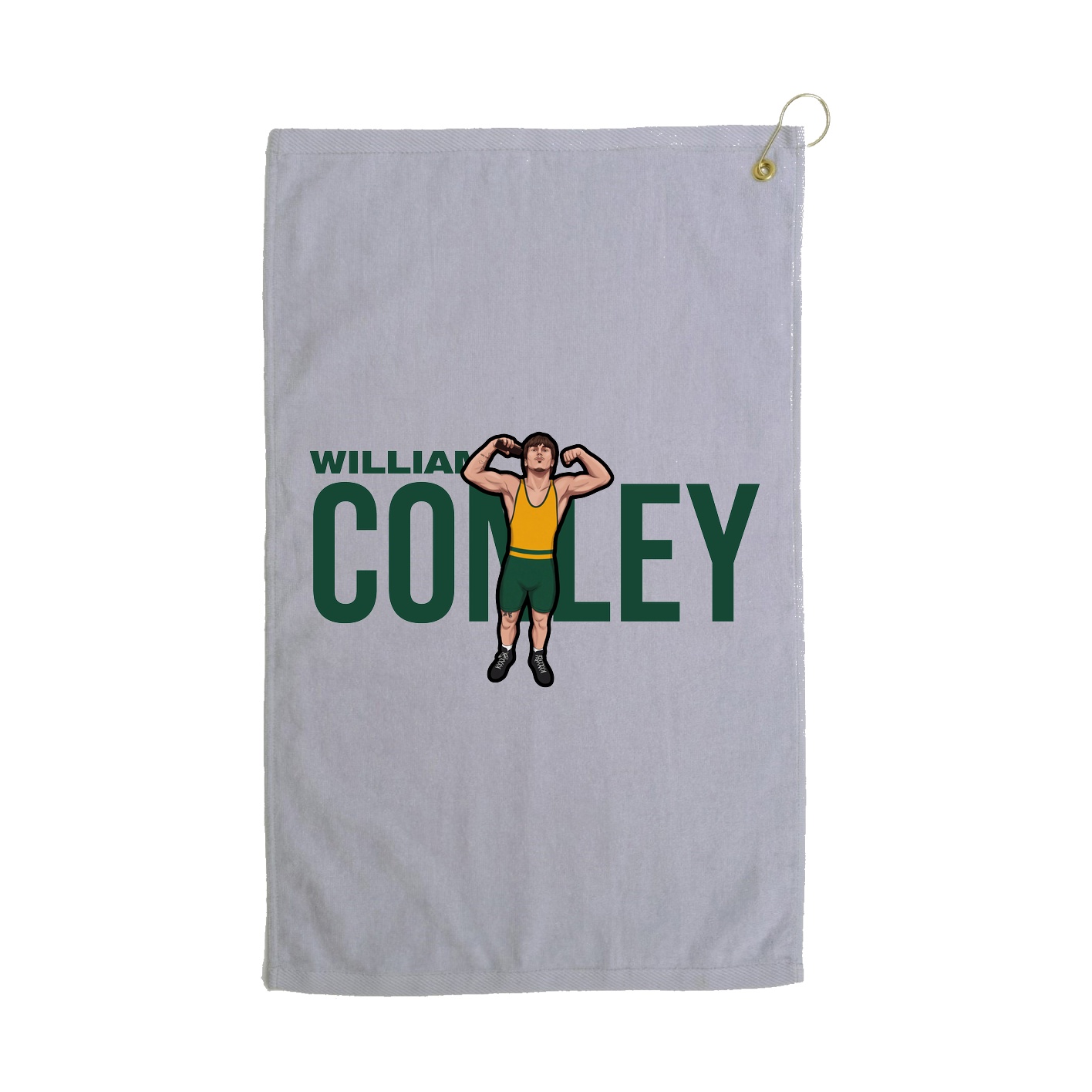 Golf Towel — Player Name in Grey