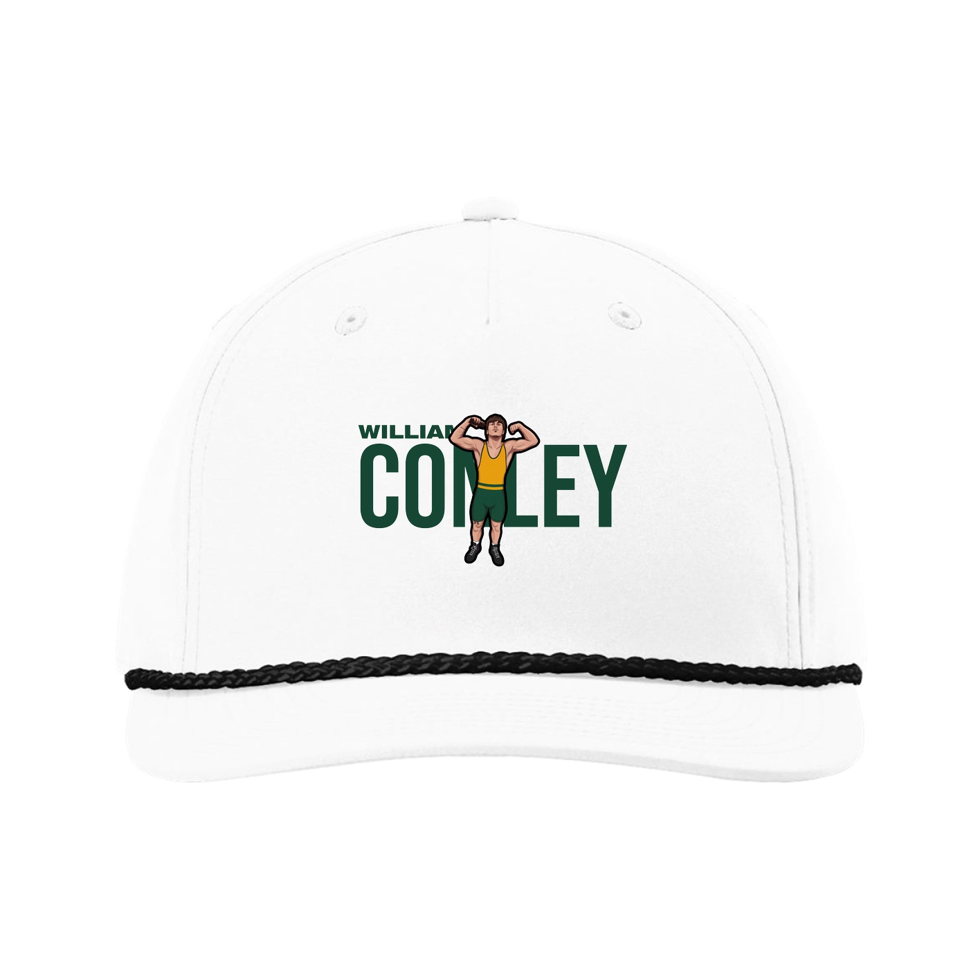 Five-Panel Classic Rope Cap — Player Name in White