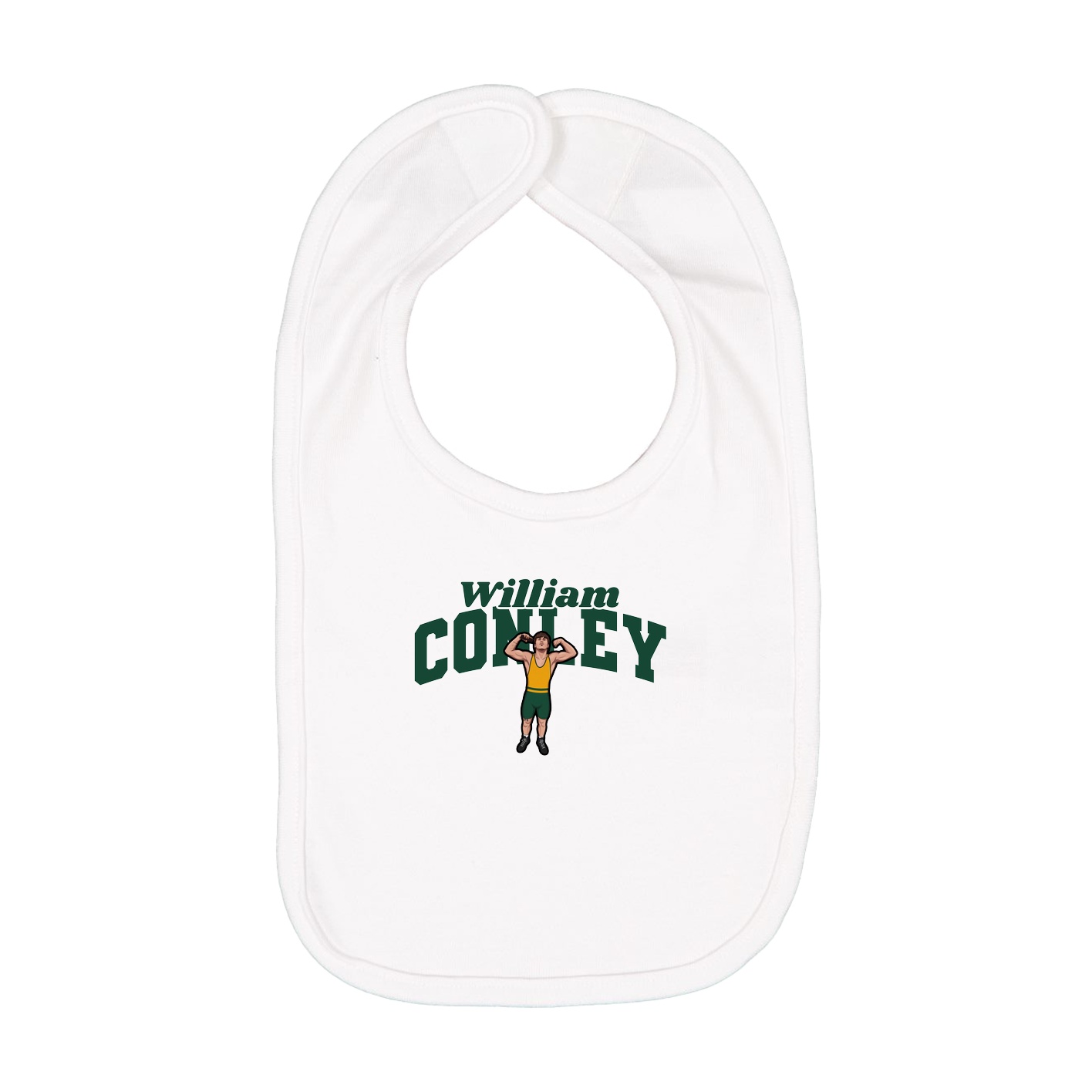 Infant Bib — Signature Arch in White