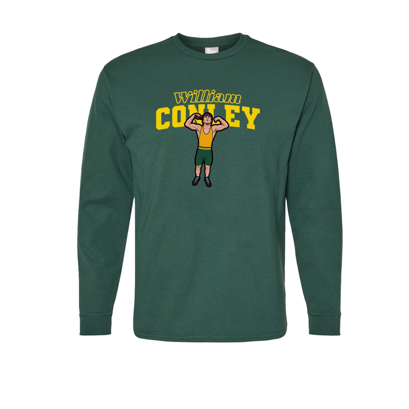 Long Sleeve Tee — Name Arch in Green