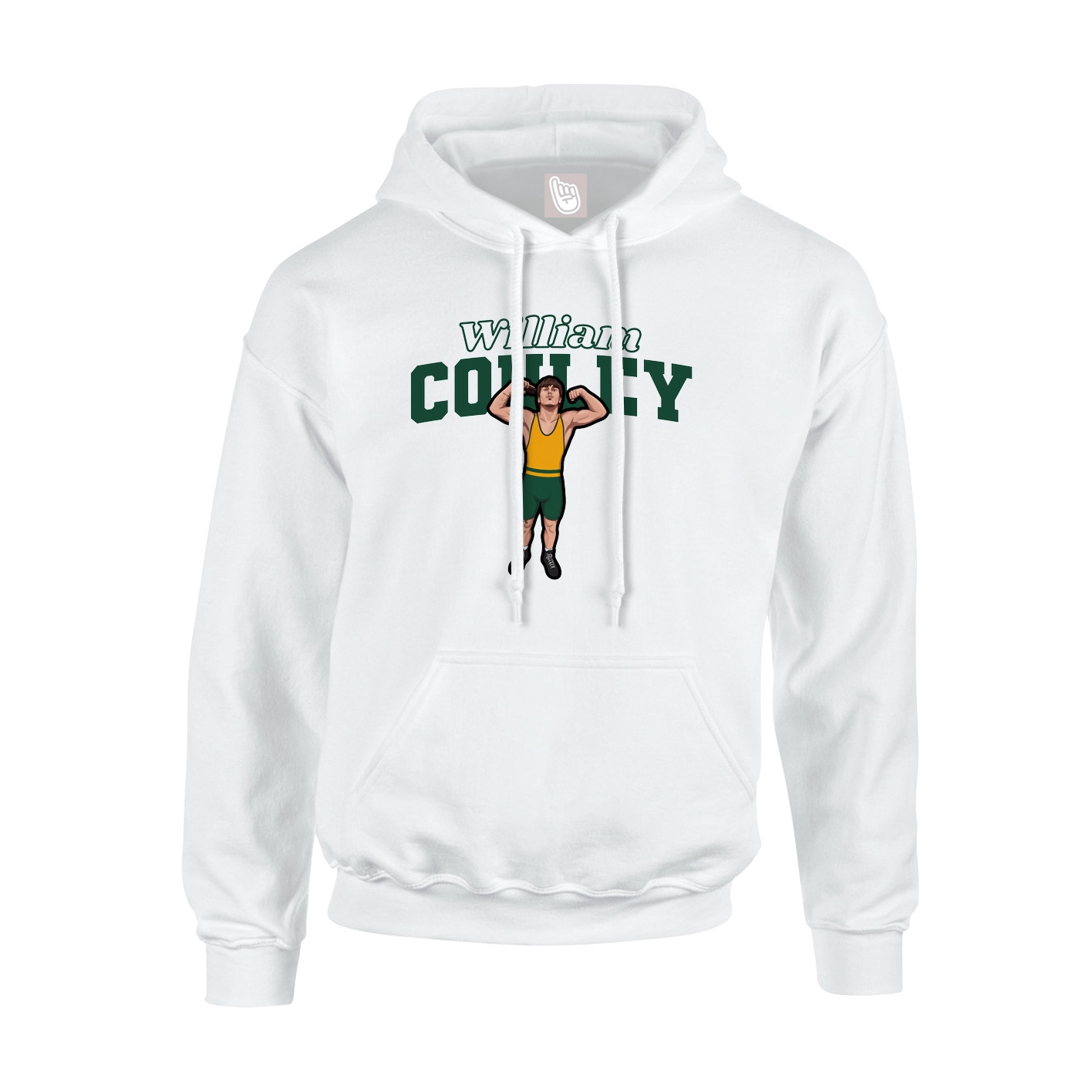 Hoodie — Name Arch in White
