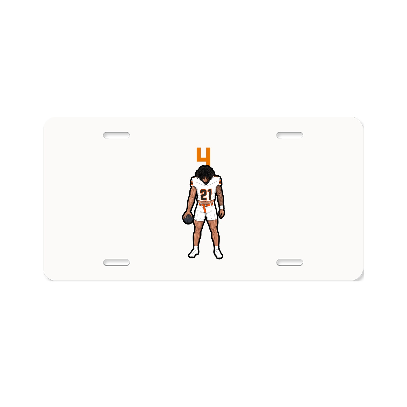 License Plate — Number Top in Classic