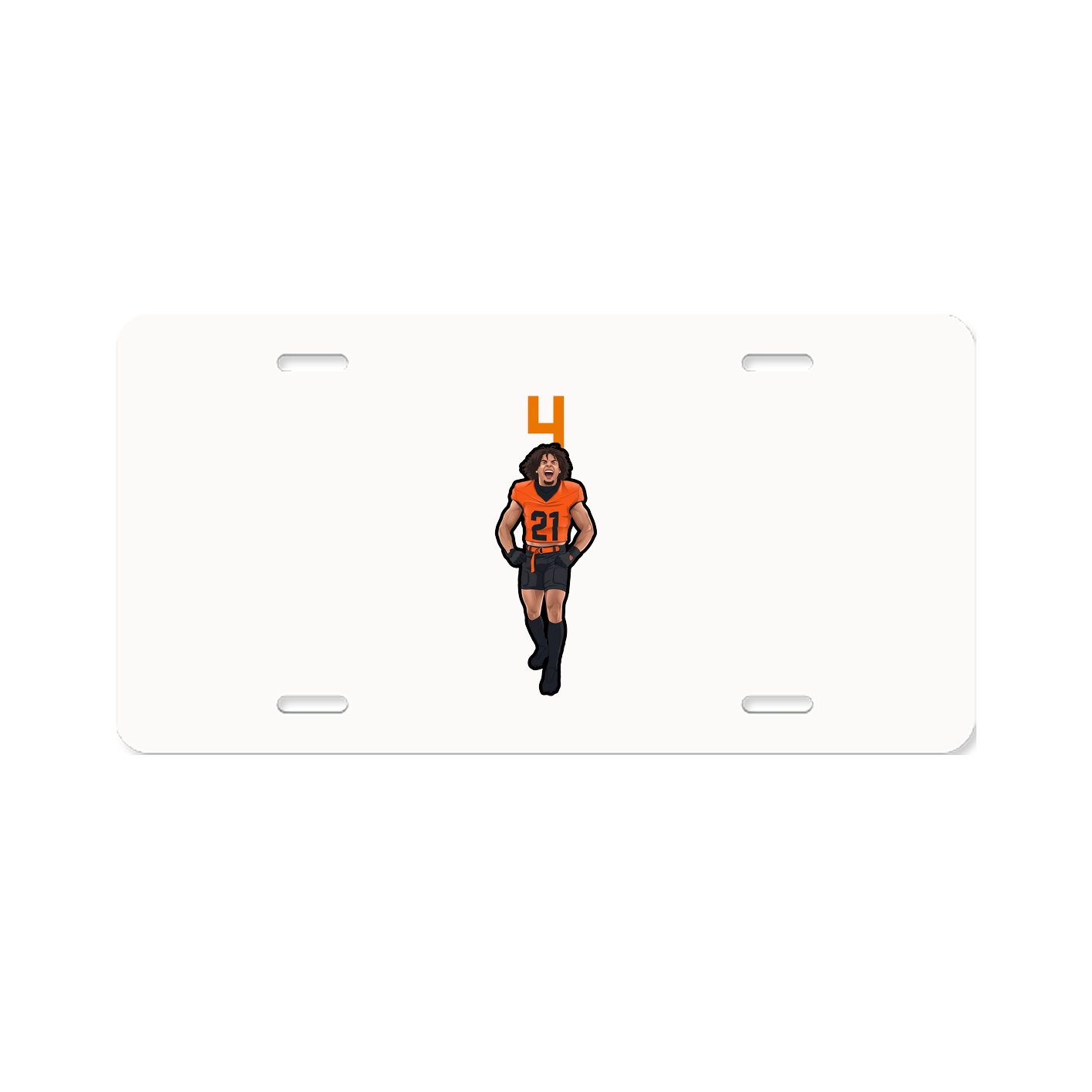 License Plate — Number Top in Classic