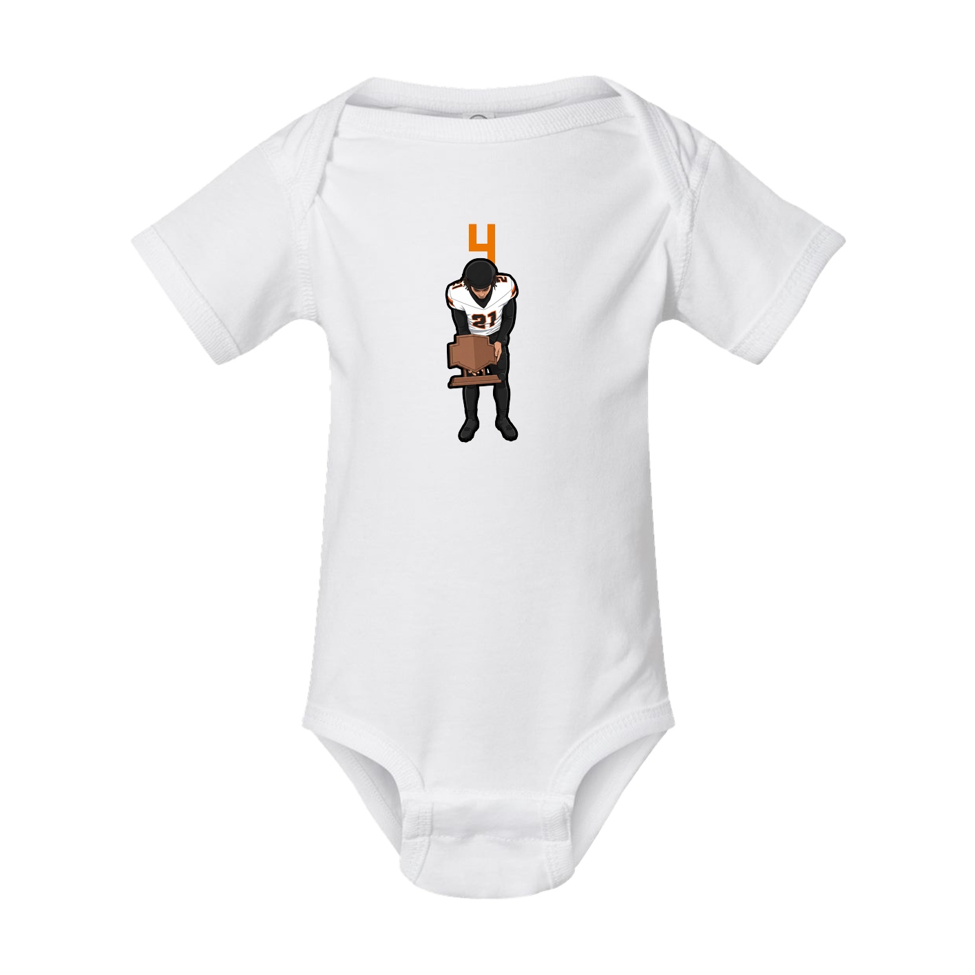 Baby Onesie — Number Top in White