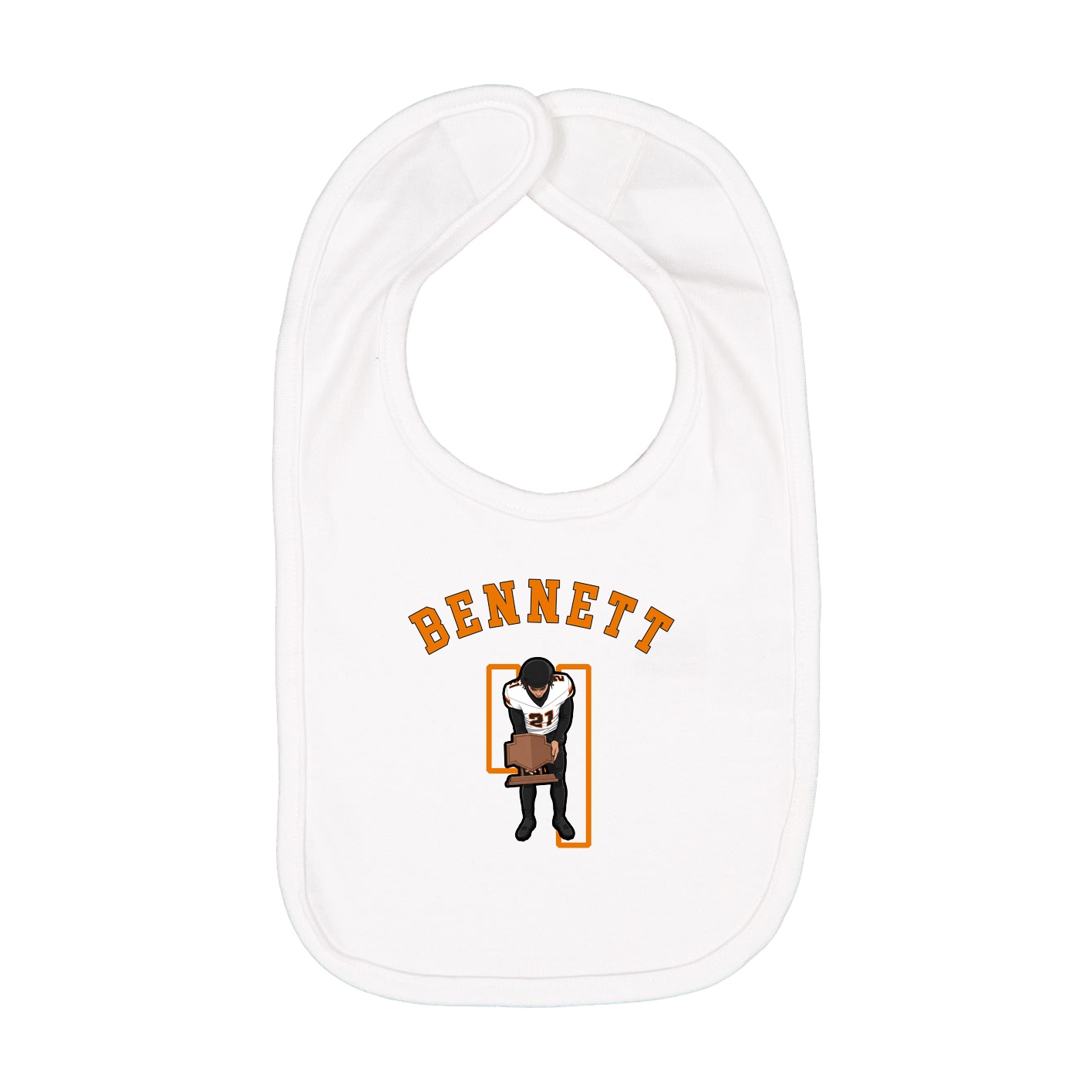Infant Bib — Shirsey Arch in White