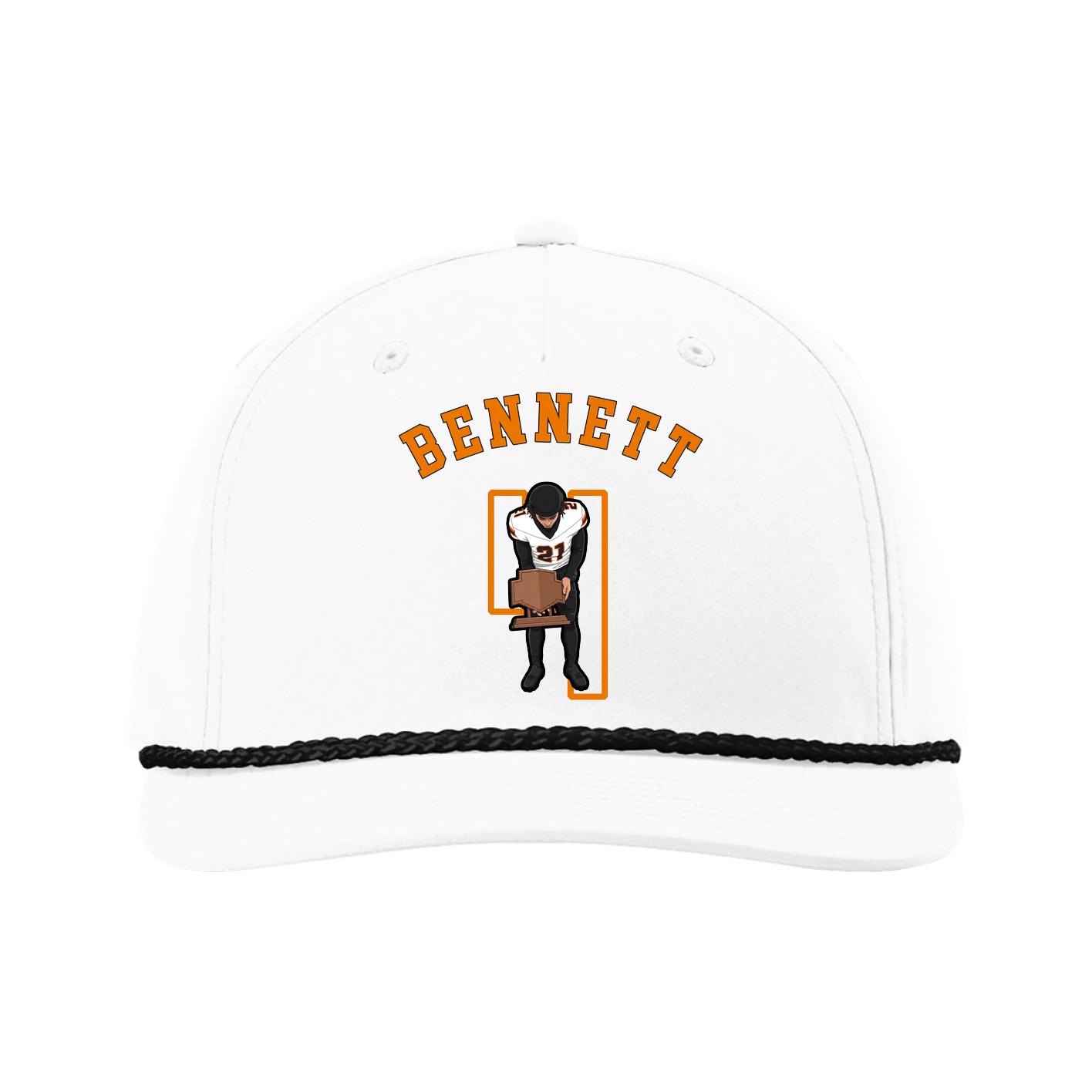 Five-Panel Classic Rope Cap — Shirsey Arch in White
