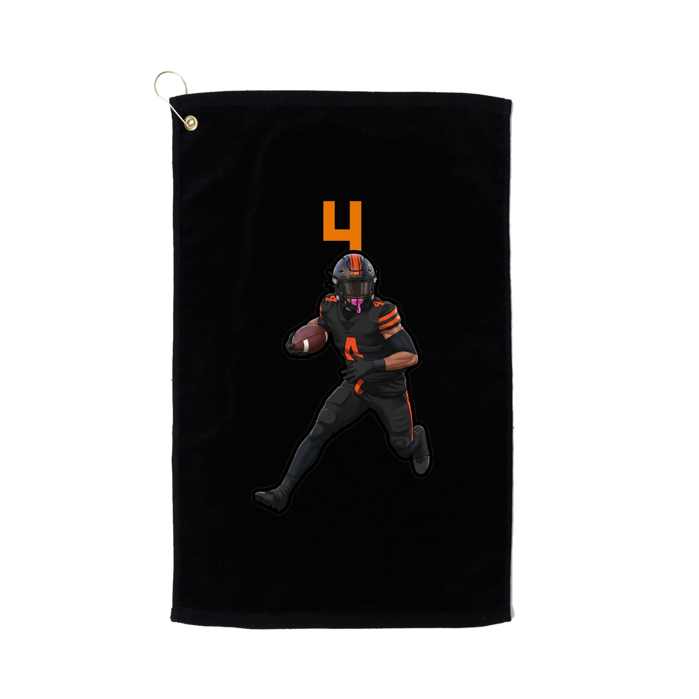 Golf Towel — Number Top in Black