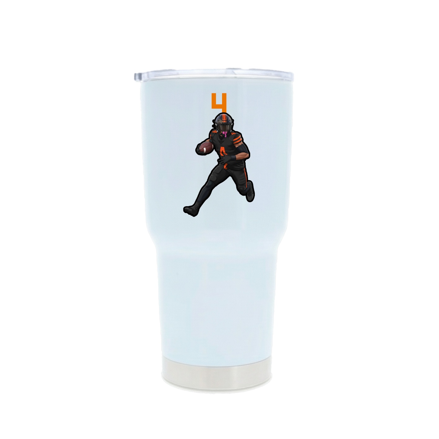 30oz Stainless Steel Tumbler — Number Top in White